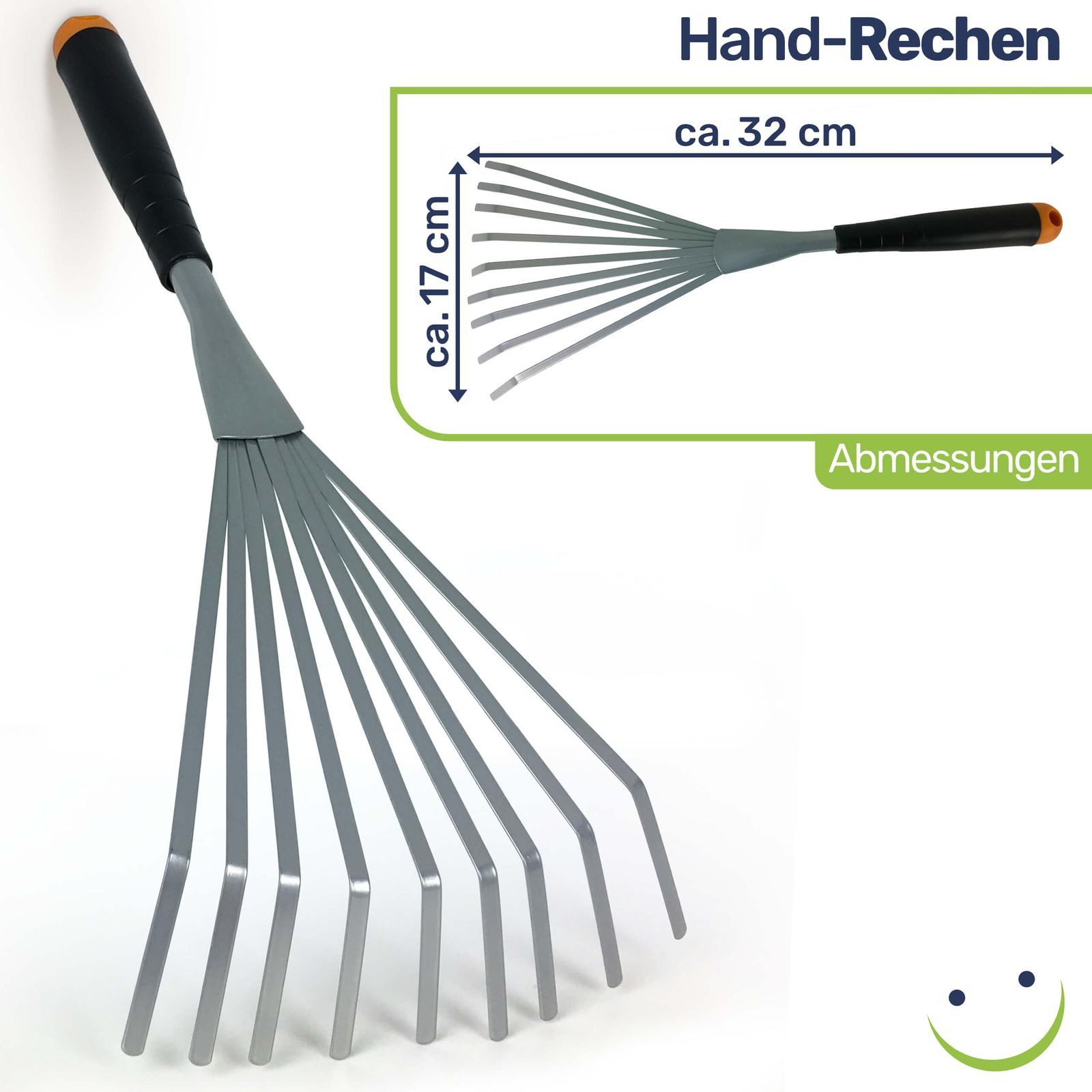 Gravidus Gartenpflege-Set 5-tlg. Gartenwerkzeug Set Harke Hacke Kralle Stahl