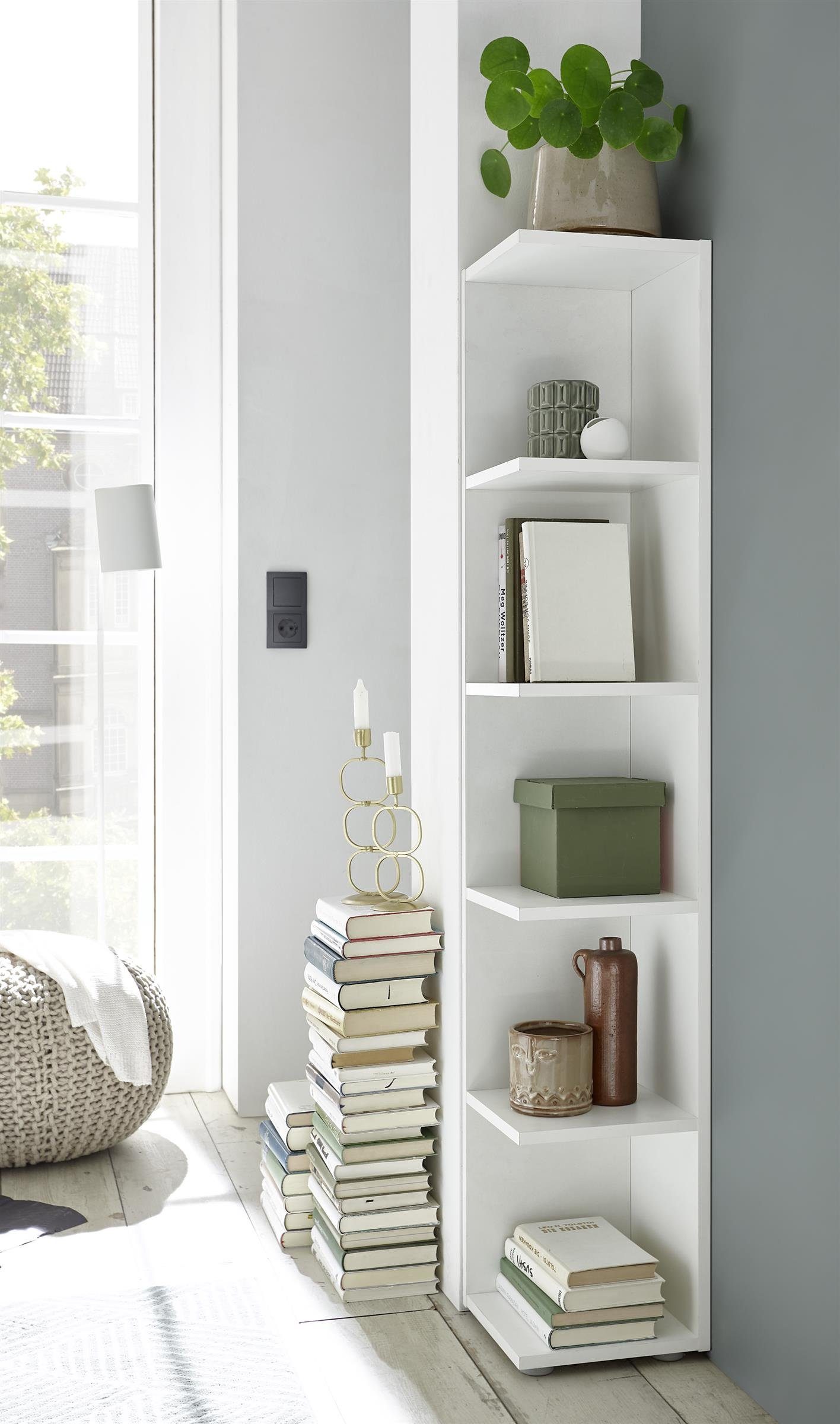 PREISBRECHER Eckregal Lasmos, 24 x 142 x 26 cm (B/H/T) günstig online kaufen