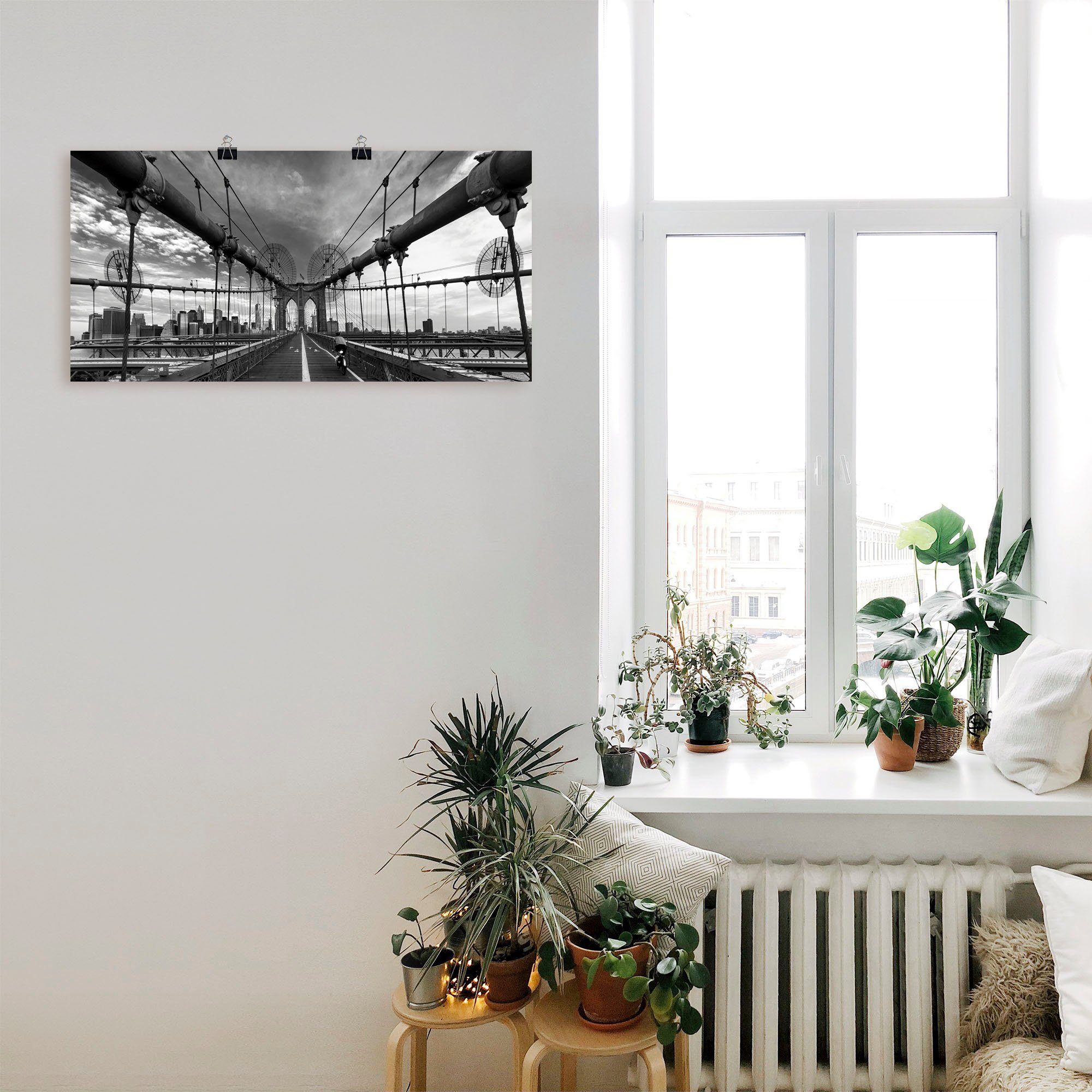New Brooklyn III, Leinwandbild, oder in St), als York Bridge Wandbild (1 versch. Wandaufkleber Poster Größen Brücken Artland