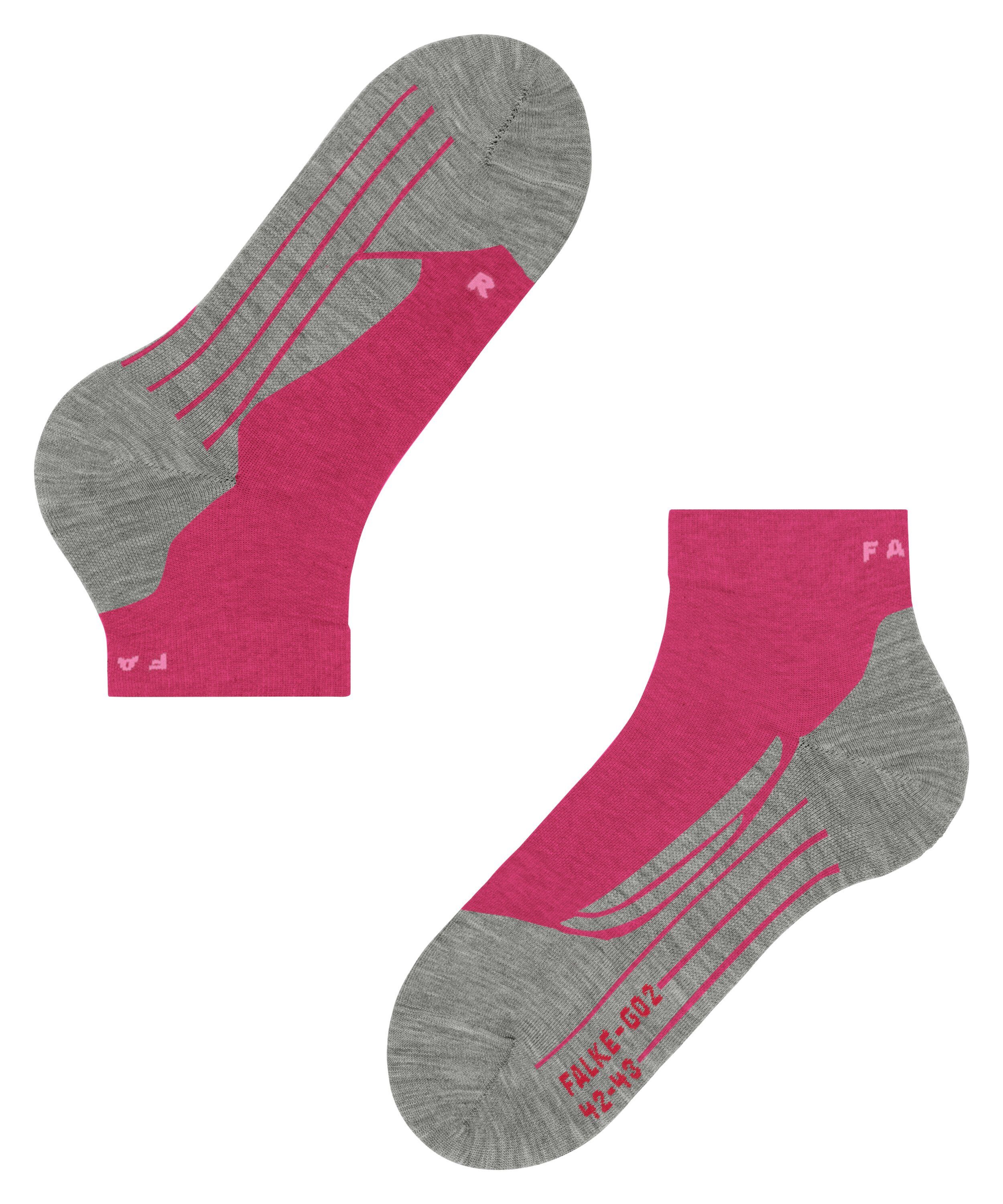 für GO2 FALKE (1-Paar) (8564) Spikeschuhe Short Polsterung Sportsocken mit rose mittelstarker