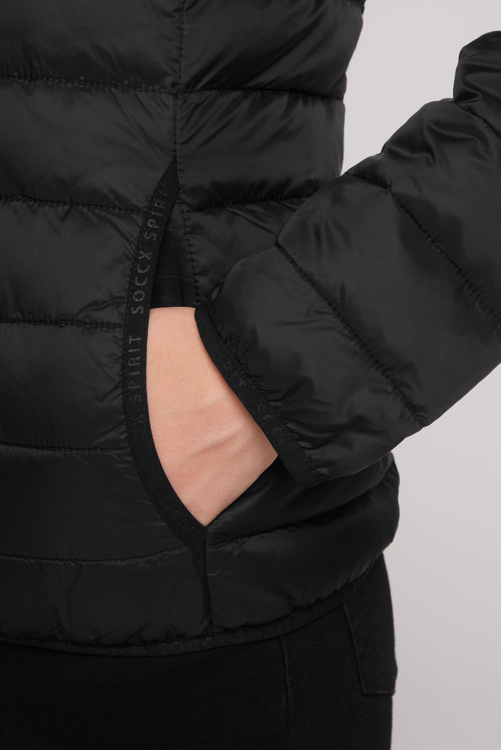 SOCCX Outdoorjacke mit elastischem Saumabschluss