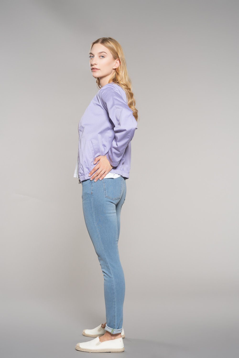 fv-Ta:la, Neck, Cotton Soft Blouson Round Blouson, Feuervogl