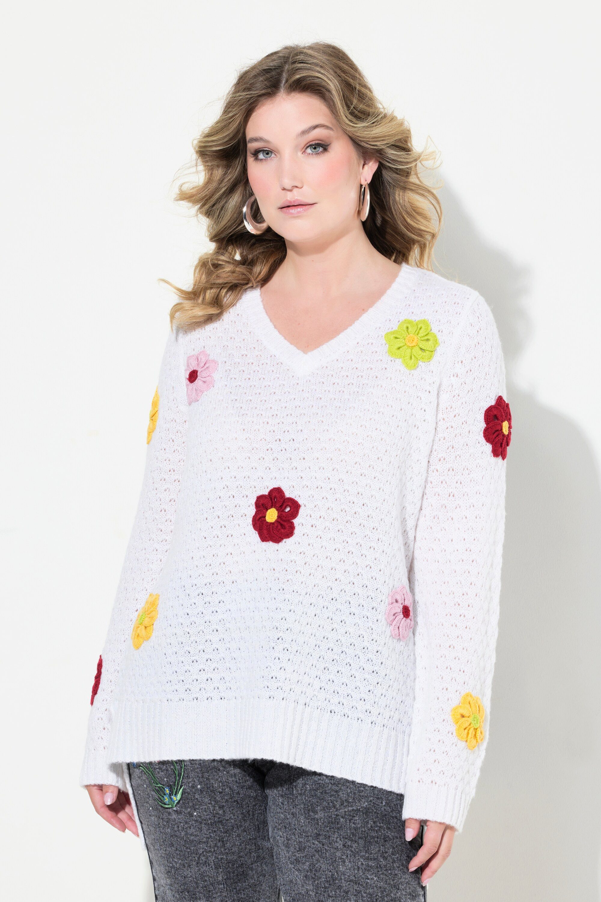 MIAMODA Strickpullover Pullover Classic Fit 3D günstig online kaufen