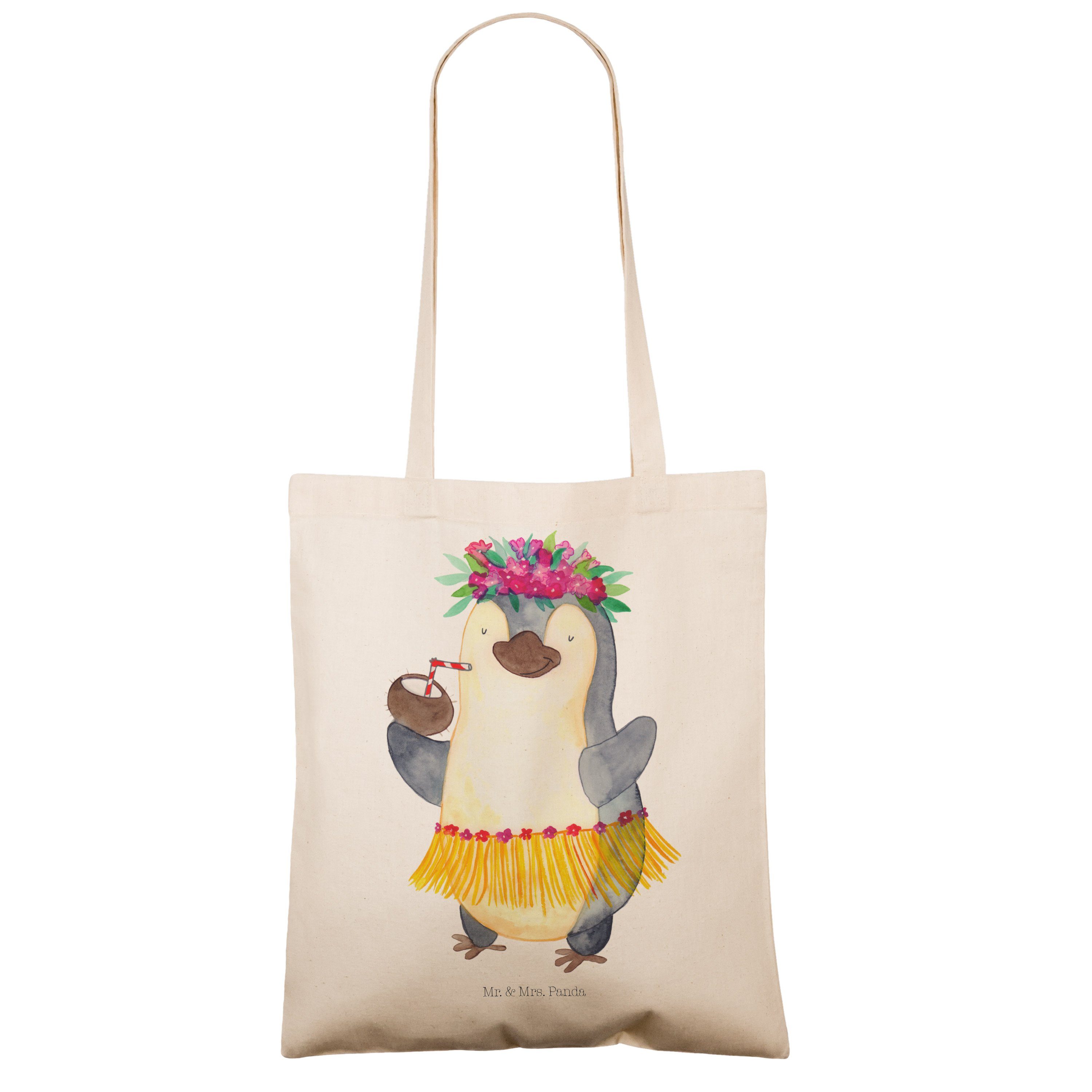 Mr. & - Transparent Aloha, Kokosnuss Geschenk, Mrs. Ferien, Pinguin (1-tlg) Tragetasche Pinguine, Panda 