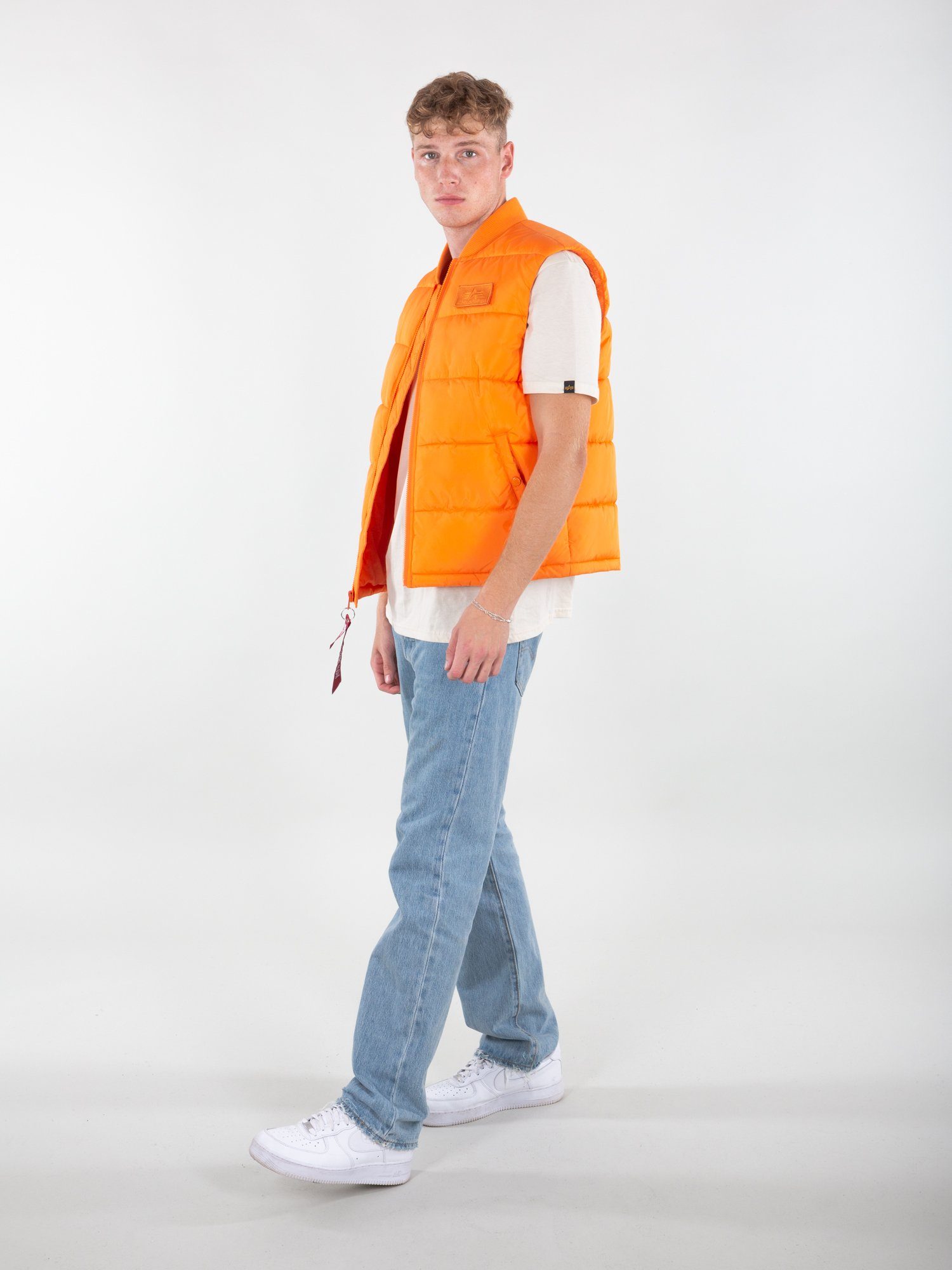 LW - Alpha Puffer orange Men Alpha Blouson Vest Industries Vests Industries