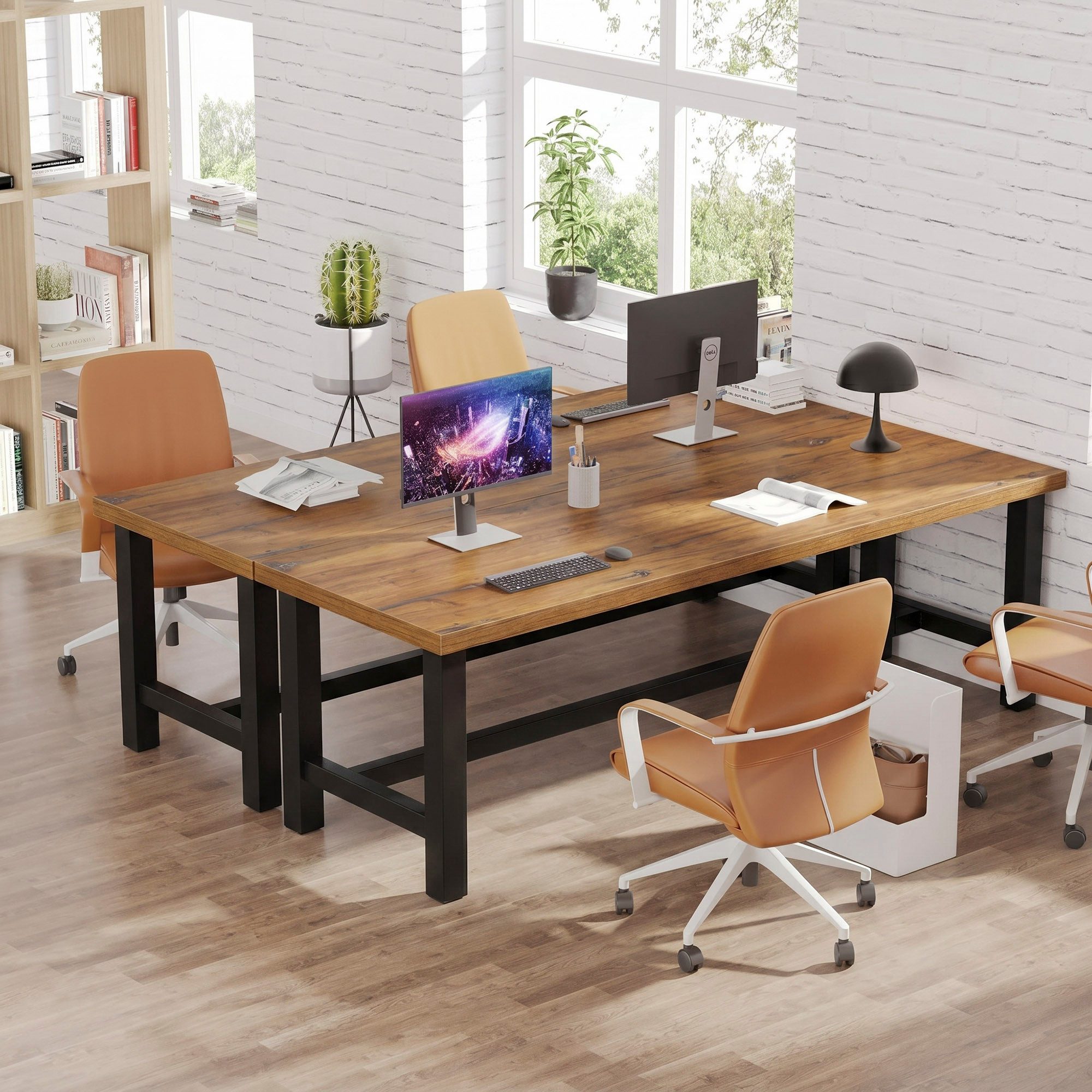 DUBI Möbel Schreibtisch THOR, Stabiler Schreibtisch für Home Office & Gaming - Industrial, 120/160cm
