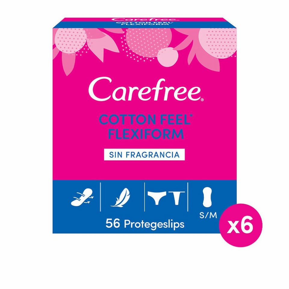 CAREFREE Pickel-Tupfer Flexiform Protector Cotton Sin Fragancia 56 U