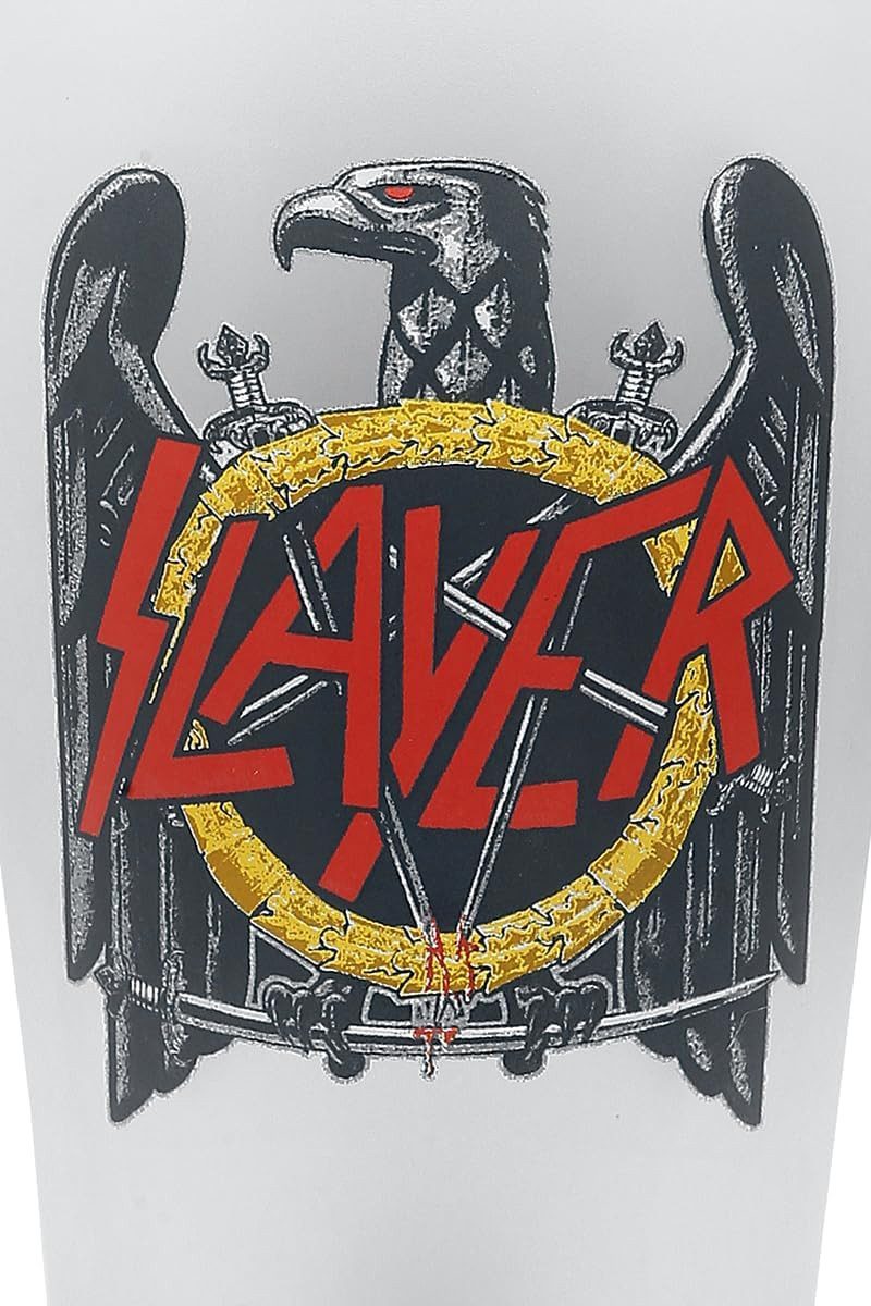 Klangundkleid Bierglas Slayer Eagle Logo Unisex Bierglas, 1-tlg., Nicht spülmaschinen geeignet