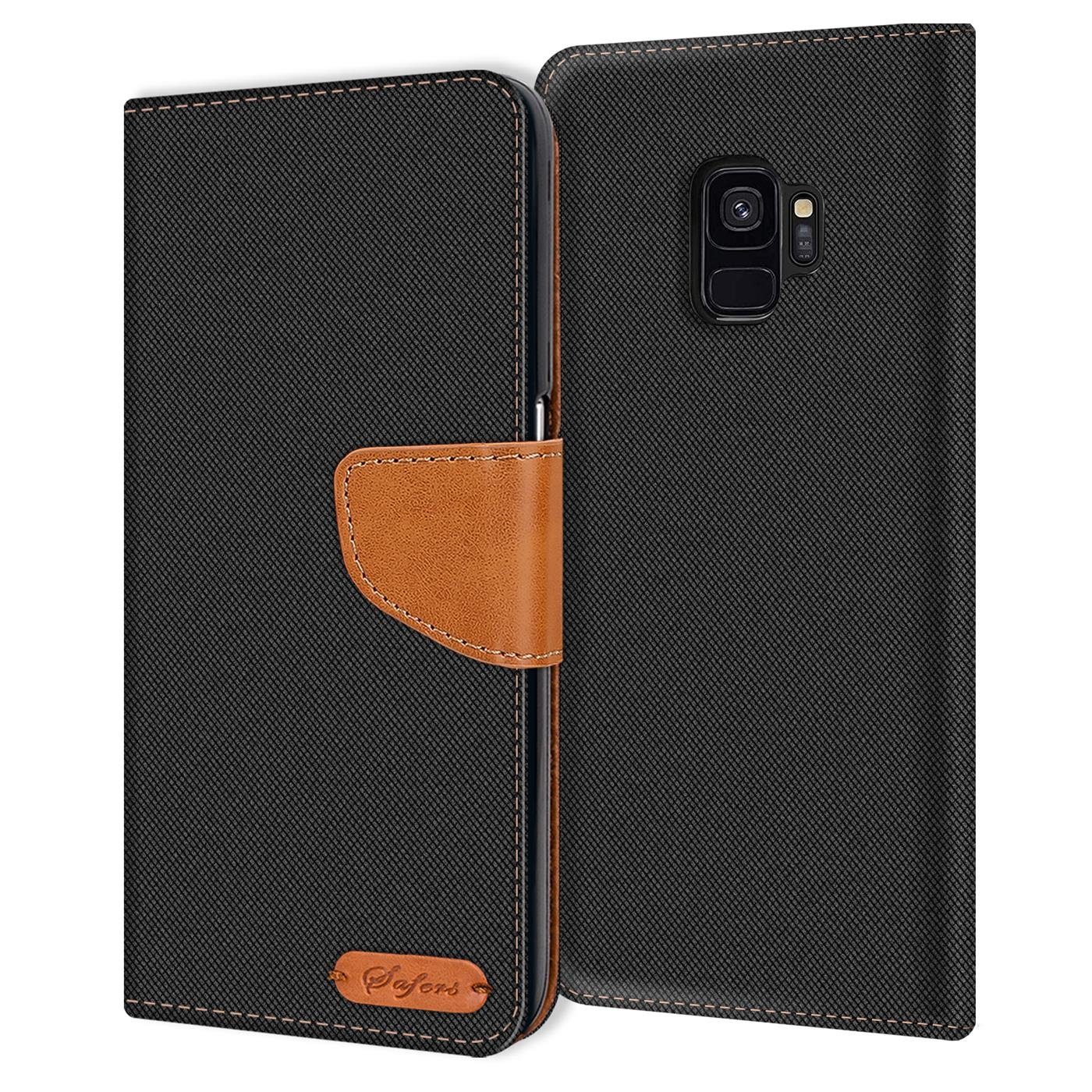 CoolGadget Handyhülle Denim Schutzhülle Flip Case für Samsung Galaxy S9 5,8 Zoll, Book Cover Handy Tasche Hülle für Samsung S9 Klapphülle