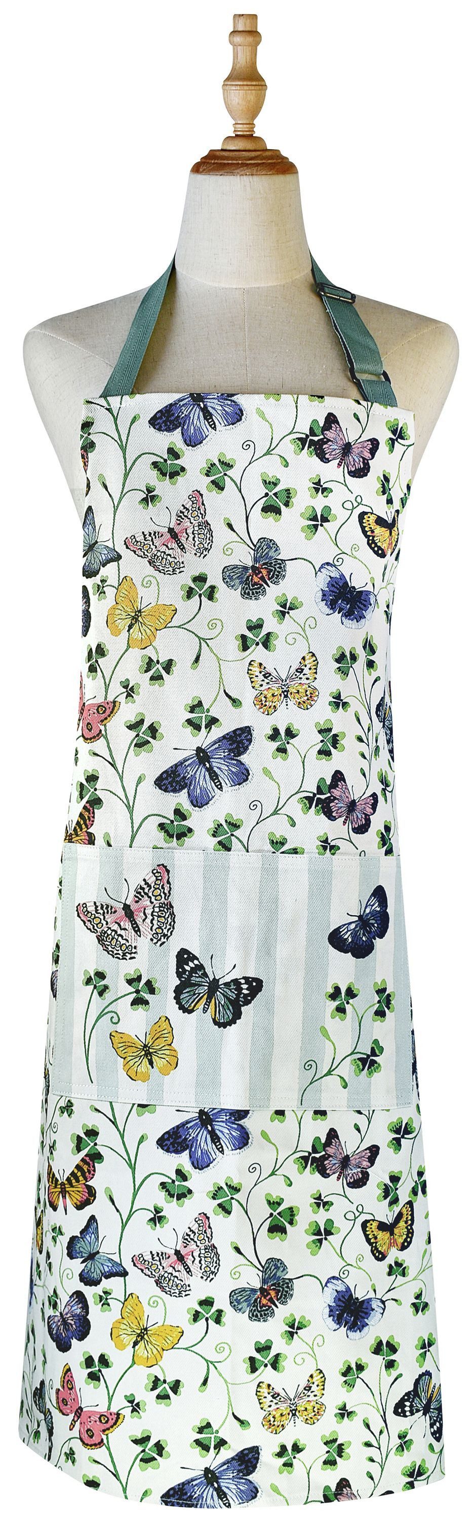 Ulster Weavers Kochschürze Butterfly Grove, (1-tlg., 1-teilig), Küchenschürze Nackenband aufgesetzte Tasche ca.70x85cm Baumwolle