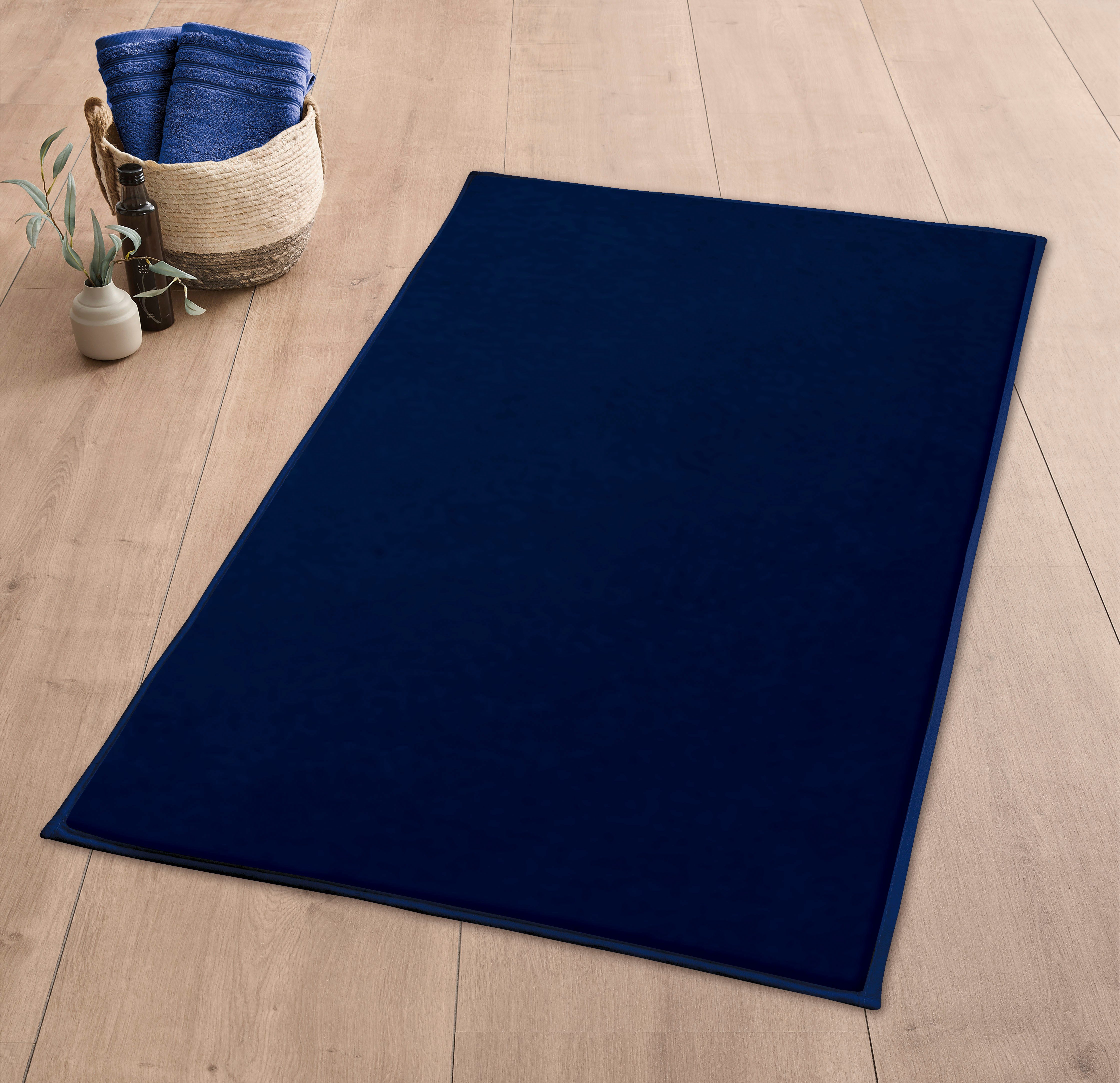 Kleine Wolke Badematte »Velvet«, Badvorleger, Badezimmer Teppich, Höhe 5 mm, rutschhemmend beschichtet, fußbodenheizungsgeeignet, Polyester, rechteckig, Badtepp – Bild 2 von 5