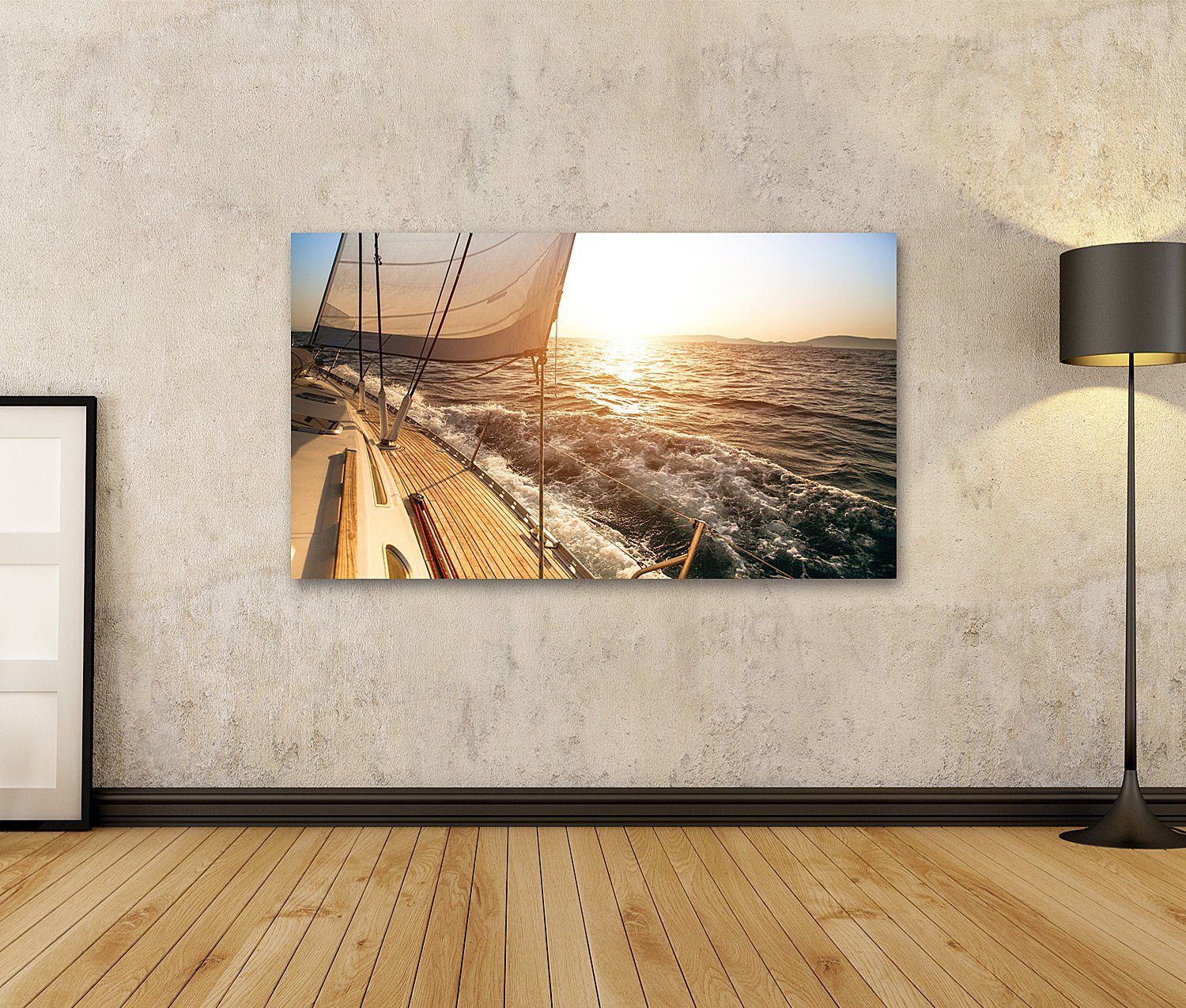islandburner Leinwandbild Bild auf Leinwand Yacht günstig online kaufen