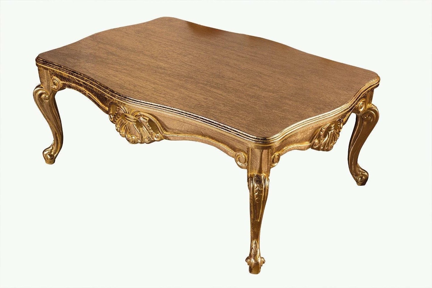 Xlmoebel Couchtisch Luxus Barock Tisch 136x90 cm im Rokoko Stil Rechteckig, Made in Europa