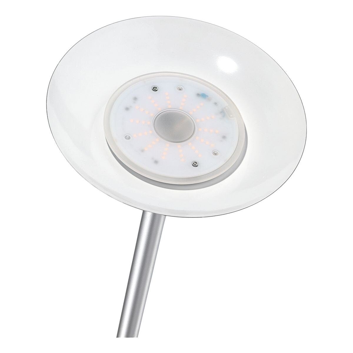 unilux LED Stehlampe Varialux, LED fest integriert, warmweiß, Standleuchte mit emaillierter Lichtschale