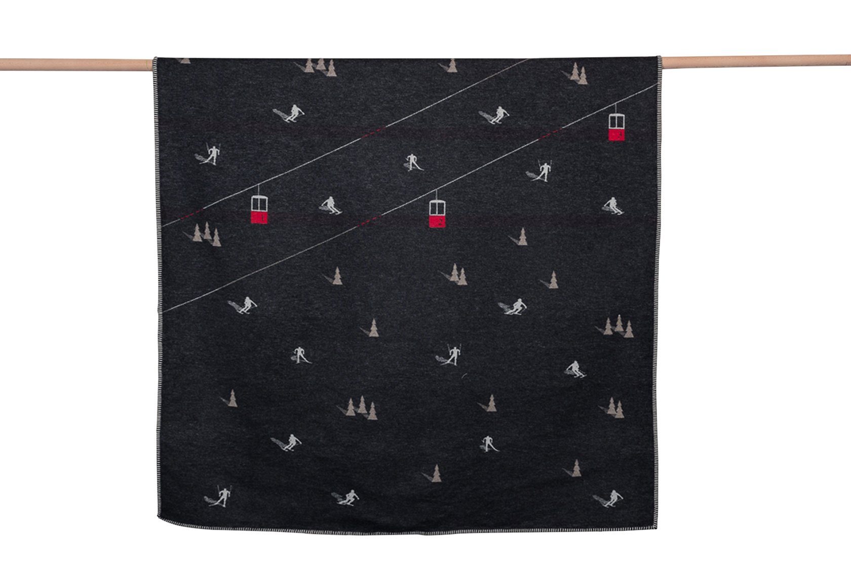 Plaid Flanelldecke Wohndecke Skipiste 140 x 200 cm, DAVID FUSSENEGGER günstig online kaufen