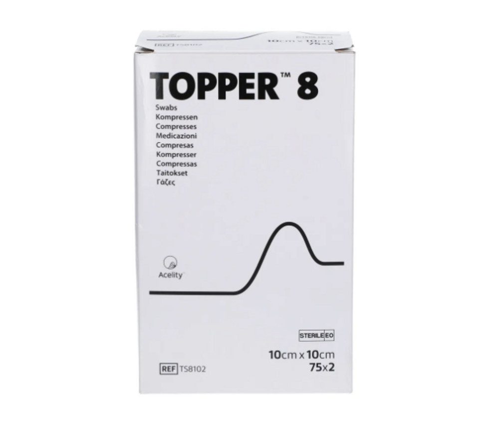 Gips-und Verbandschutz Topper 8 Kompressen steril 10 x 10 cm