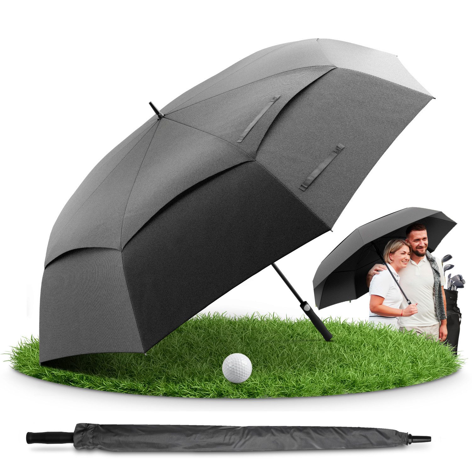 Styngard Golfregenschirm BELFAST, XXL Regenschirm Groß für 2 Personen günstig online kaufen
