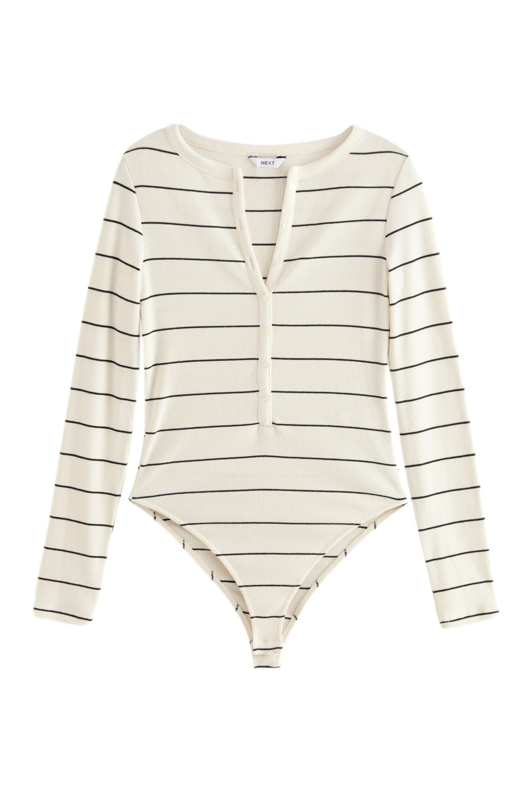Next Langarmbody Gerippter, langärmliger Henley-Body (1-tlg)