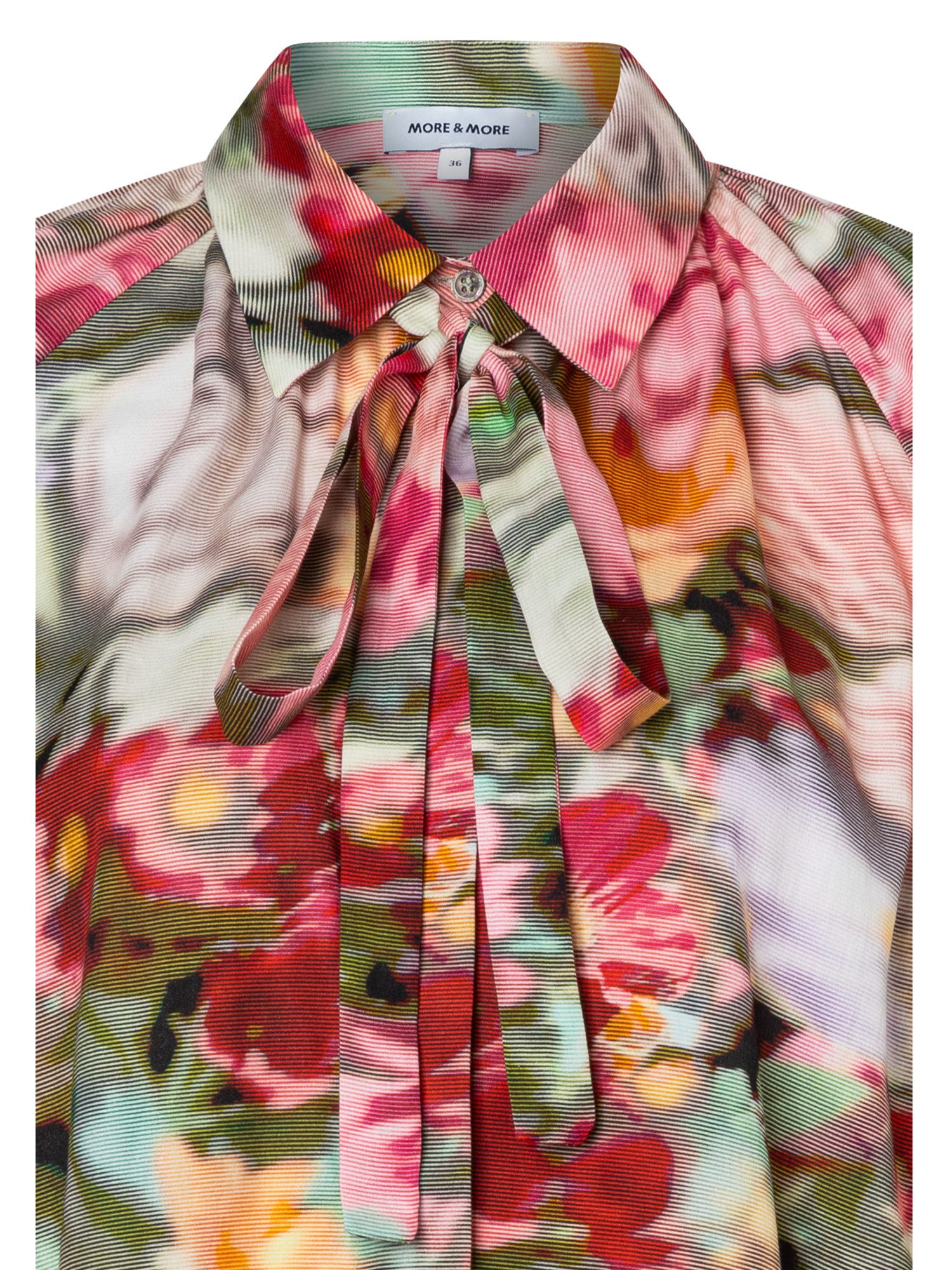 MORE&MORE Klassische Bluse weite Schluppenbluse mit Print