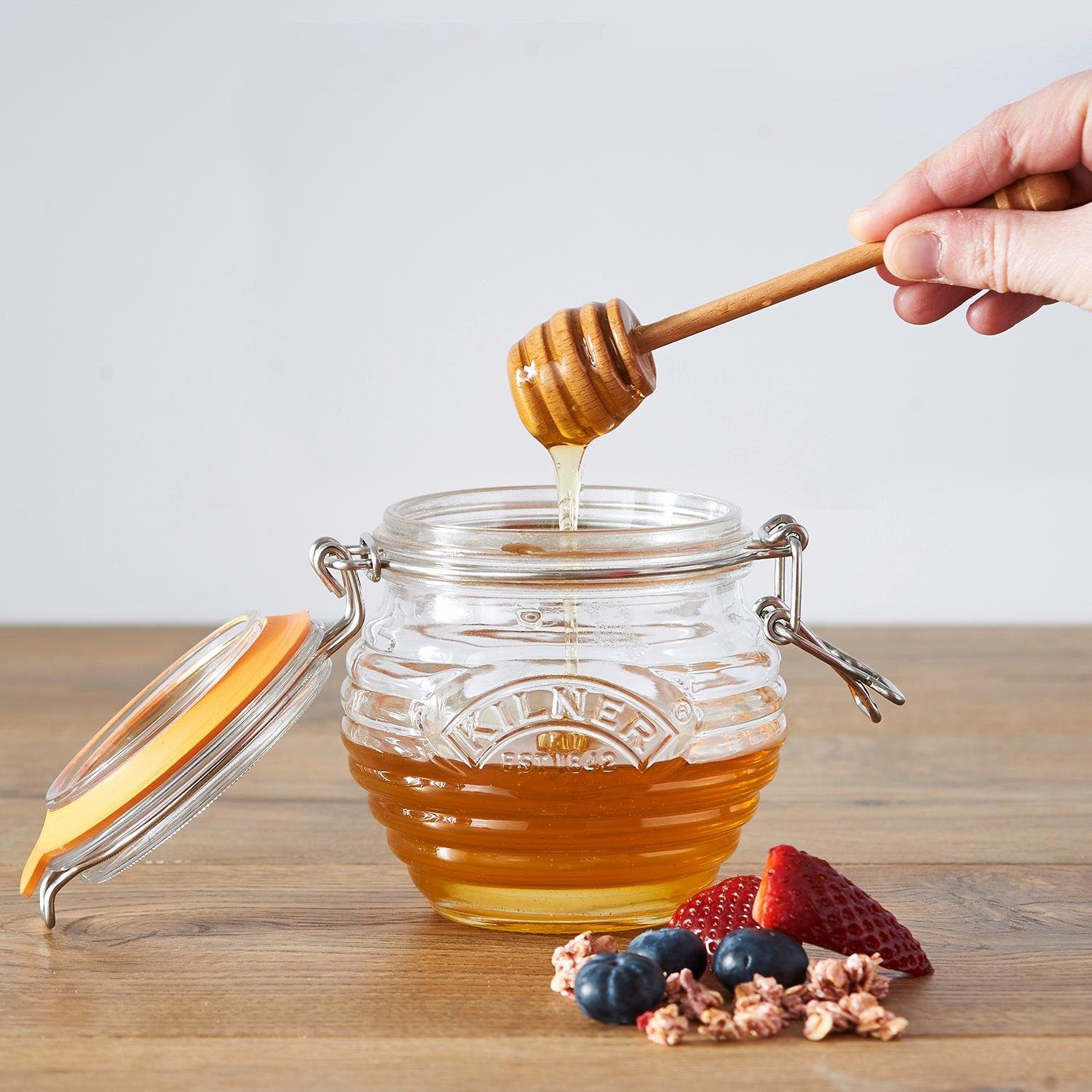 KILNER Honigglas, Glas, (1-tlg), inkl. Honigportionierer