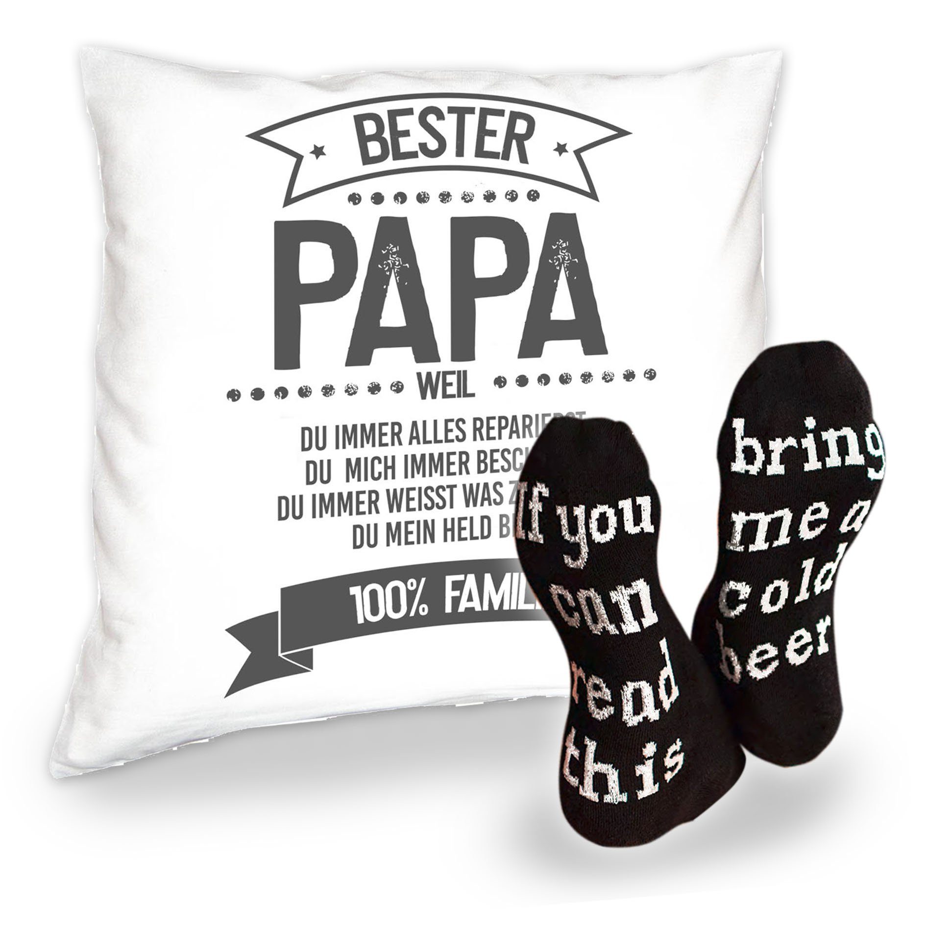 Soreso® Dekokissen »Geburtstagsgeschenke für Männer Papa Mann Deko