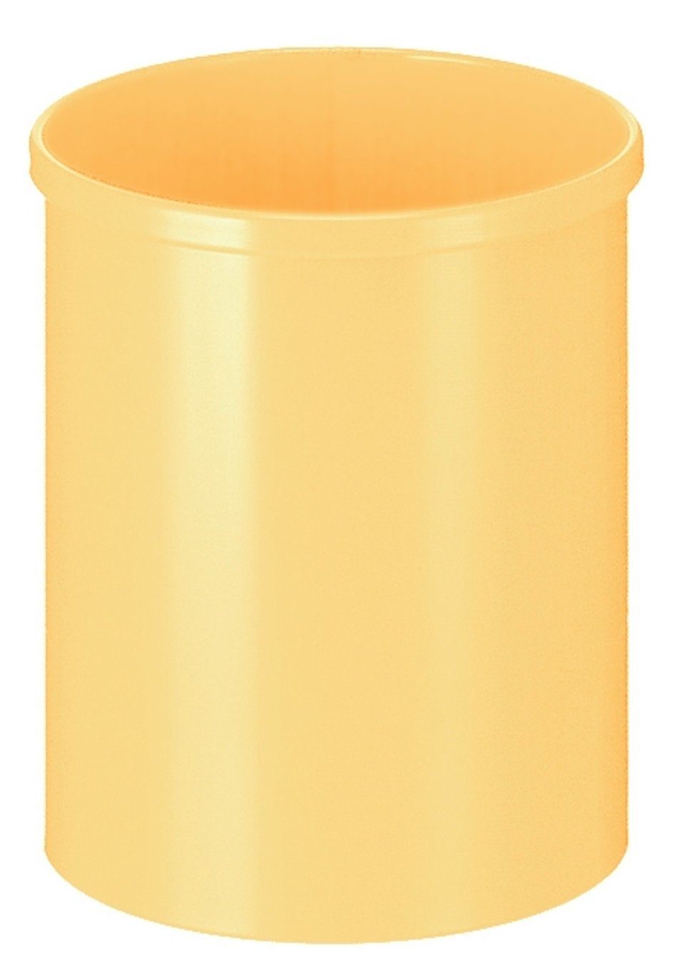  Grau Gelb runder PROREGAL® HxØ Metall Stillvoller 30,5x25,5cm, Papierkorb 15L Papierkorb,