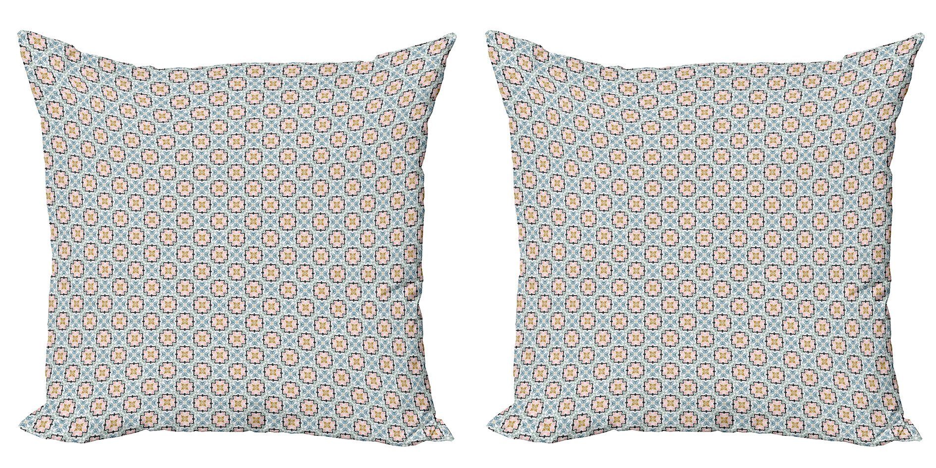 Kissenbezüge Modern Accent Doppelseitiger Digitaldruck, Abakuhaus (2 Stück), marokkanisch Pastelltöne Blumenkunst