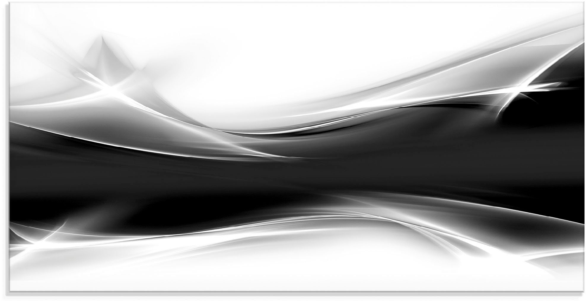 Größen Gegenstandslos verschiedenen schwarz Glasbild Kreatives Artland Element, St), in (1