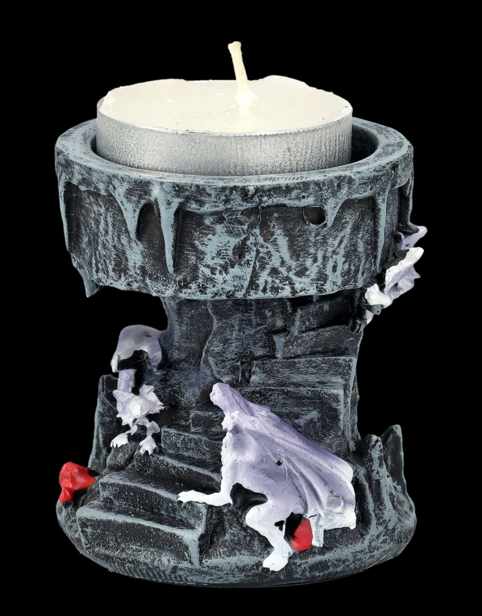 Figuren Shop GmbH Teelichthalter Teelichthalter - Mage Dragon Dekoration - Drachen Fantasy Kerzenhalter