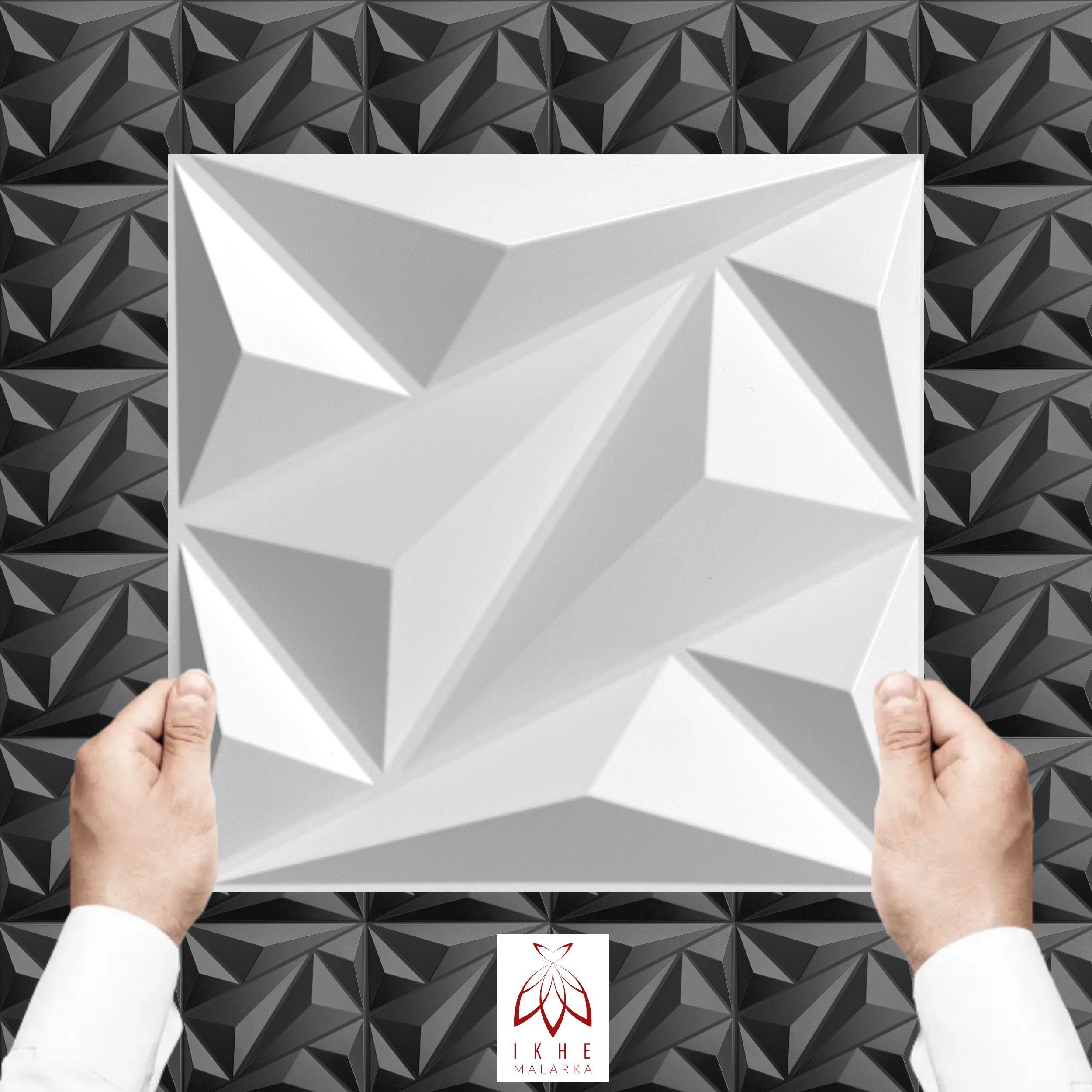 IKHEMalarka 3D Wandpaneel 3D Paneele PVC Kunststoffpaneele 30x30cm, BxL: 30 günstig online kaufen