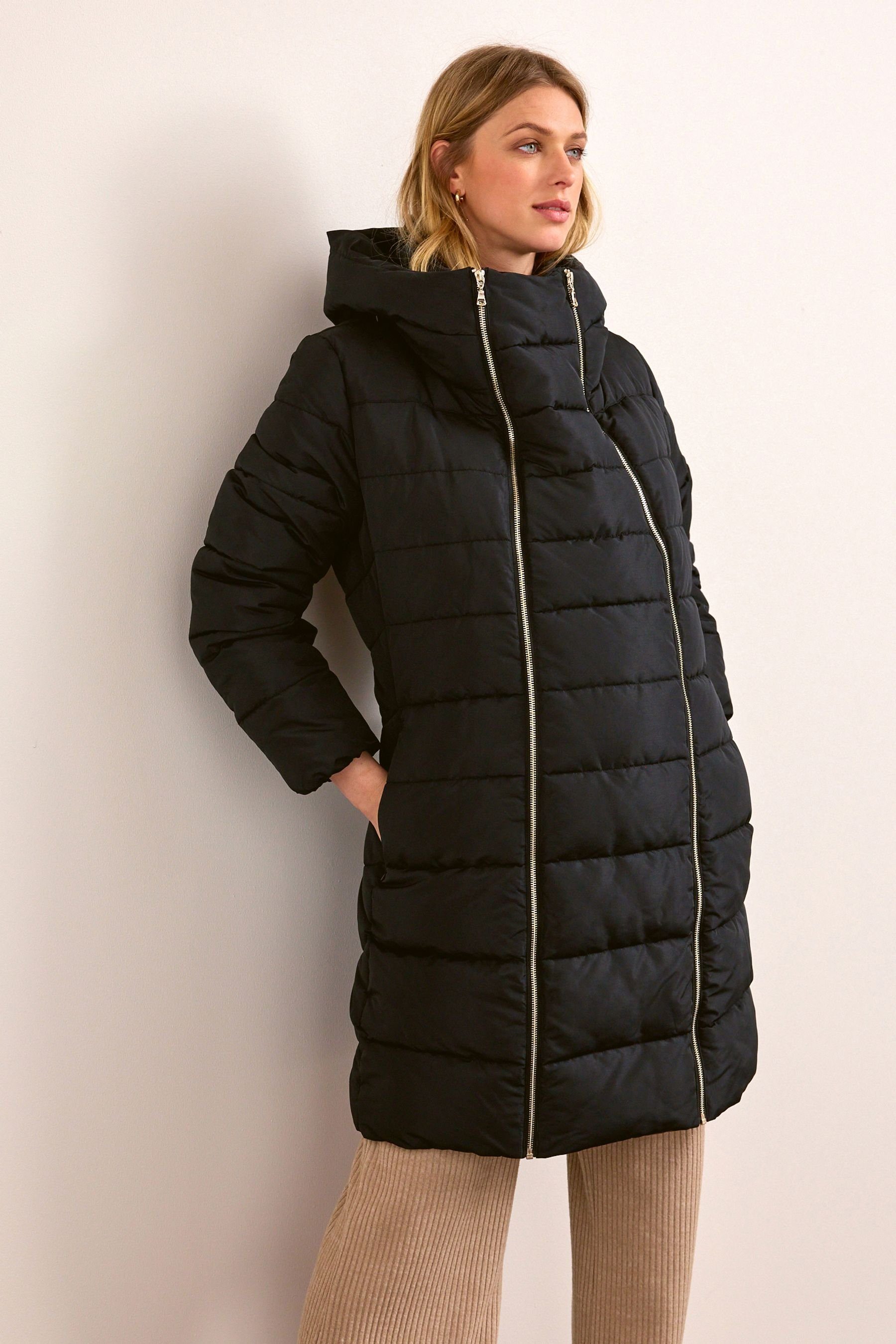 Next Umstandsjacke Wattierter Mantel mit RV-Einsatz, Umstandsmode (1-St)
