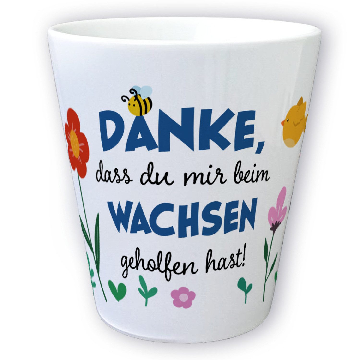 speecheese Blumentopf Danke dass du mir beim Wachsen geholfen hast Blumentopf aus Keramik