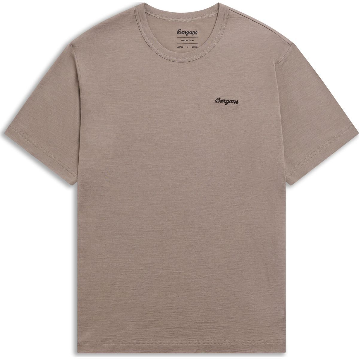 Bergans Kurzarmshirt Logo Merino Tee Men Hochwertiges, temperaturregulierendes T-Shirt aus Merinowolle und