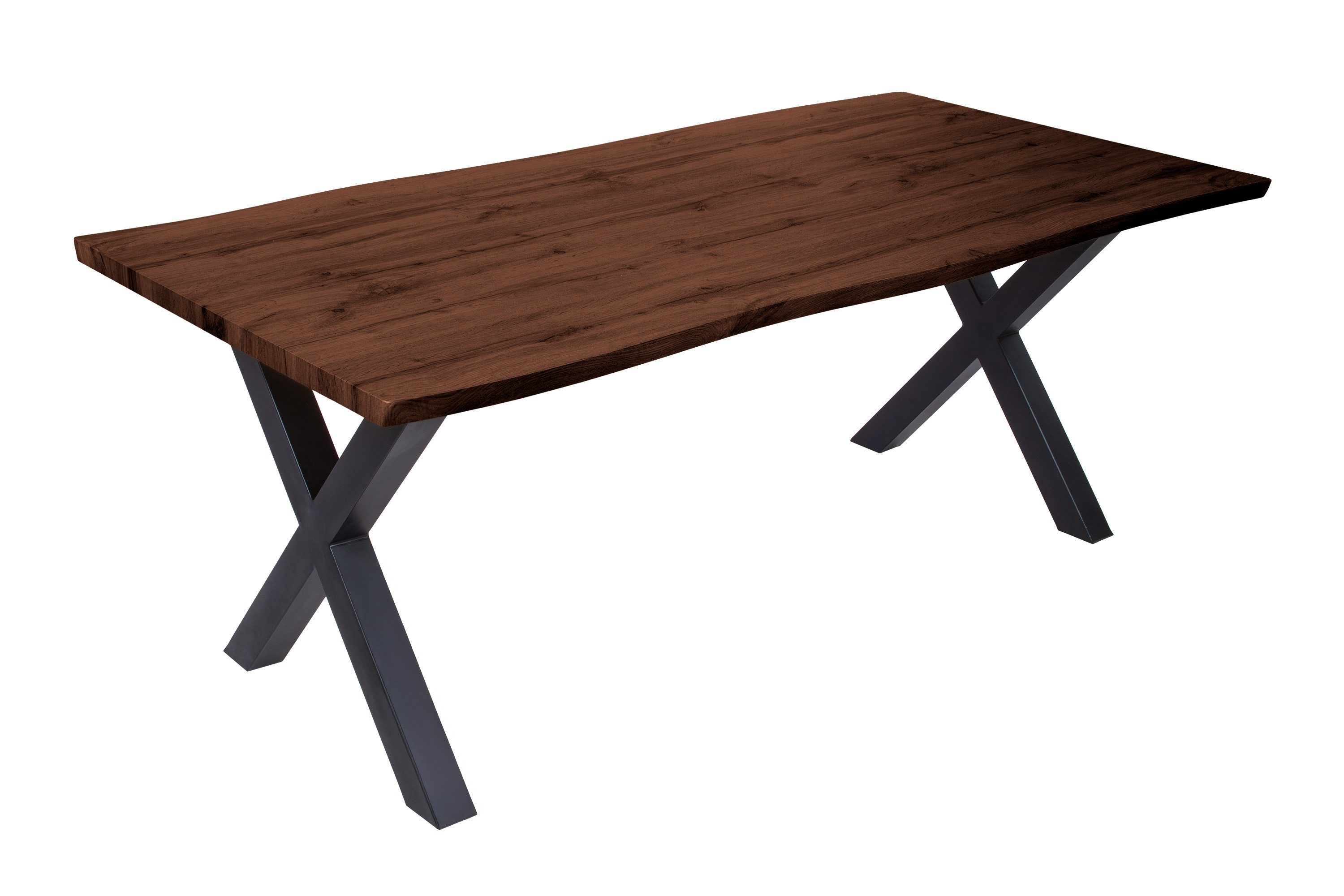 Loreno® Esstisch Josy, Nussbaumholz, Baumkante, MDF-Platte, günstig online kaufen