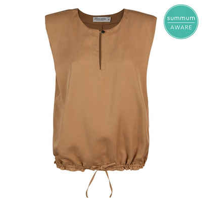 summum woman T-Shirt Summum, Top Tencel, Bluse beige, Damenoberbekleidung