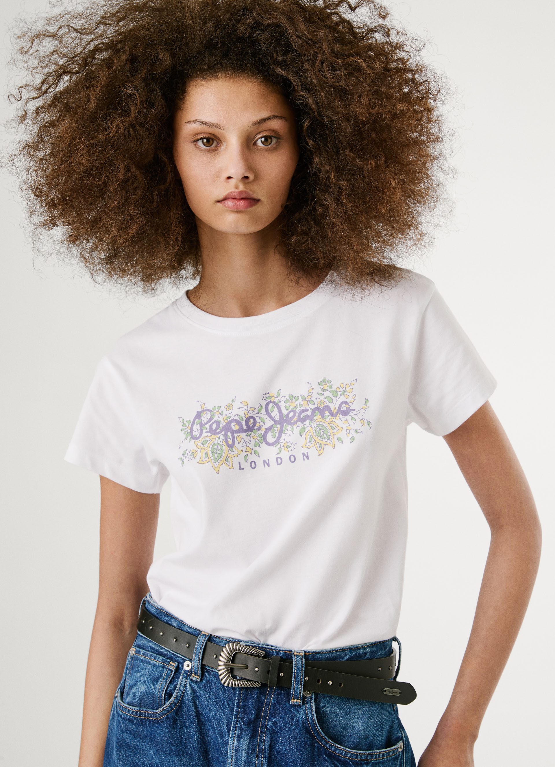 Pepe Jeans T-Shirt AVA mit floralem Print günstig online kaufen