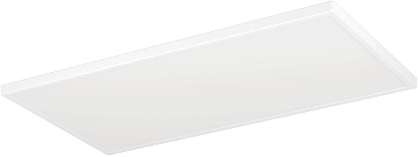 EGLO Deckenleuchte Rovito-Z Deckenlampe, IP44, Badezimmerlampe aus Kunststoff, Lampe, Farbwechsel, LED fest integriert, Neutralweiß, Kaltweiß, Warmweiß, Wand-/Deckenleuchte - L57 x B30 x H3 cm - weiß - 17,2W inkl.
