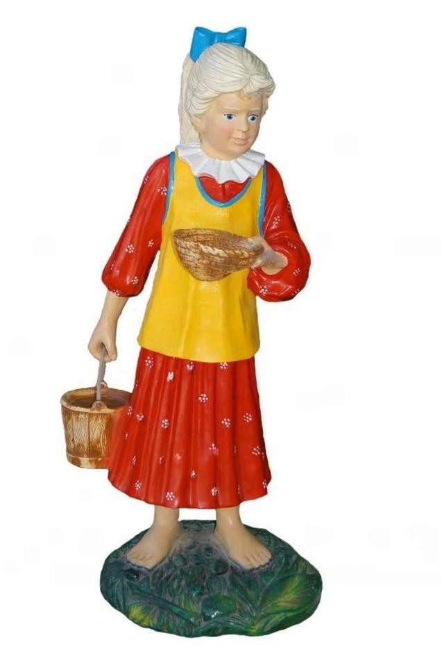 JVmoebel Skulptur Bunte Mädchen Figur aus Kunststoff für Garten und Innenräume (1 St), Made in Europe
