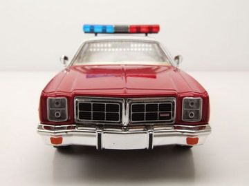GREENLIGHT collectibles Modellauto Dodge Monaco 1977 rot weiß Finchburg County Sheriff Modellauto 1:24, Maßstab 1:24