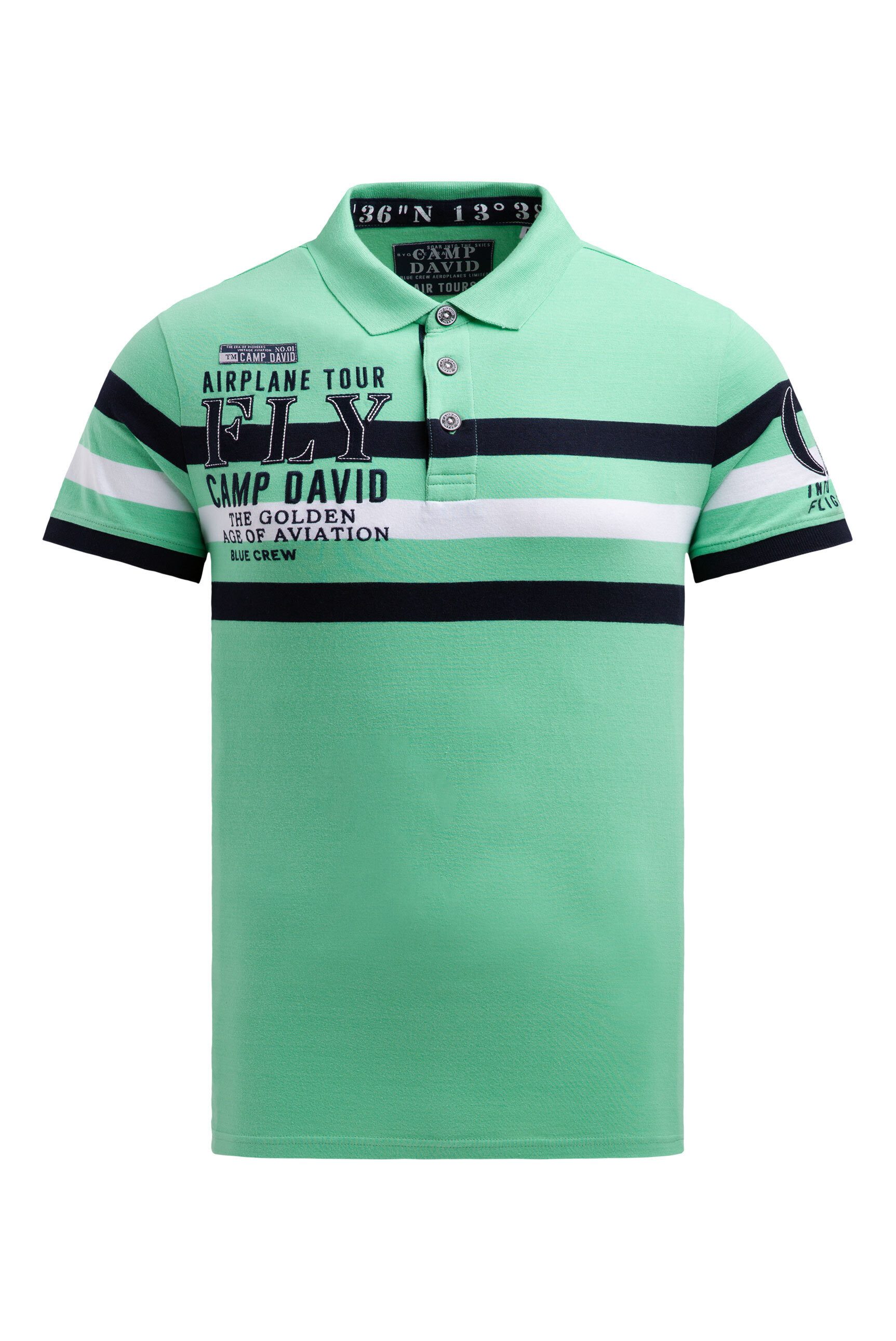 CAMP DAVID Poloshirt mit Stickerei günstig online kaufen