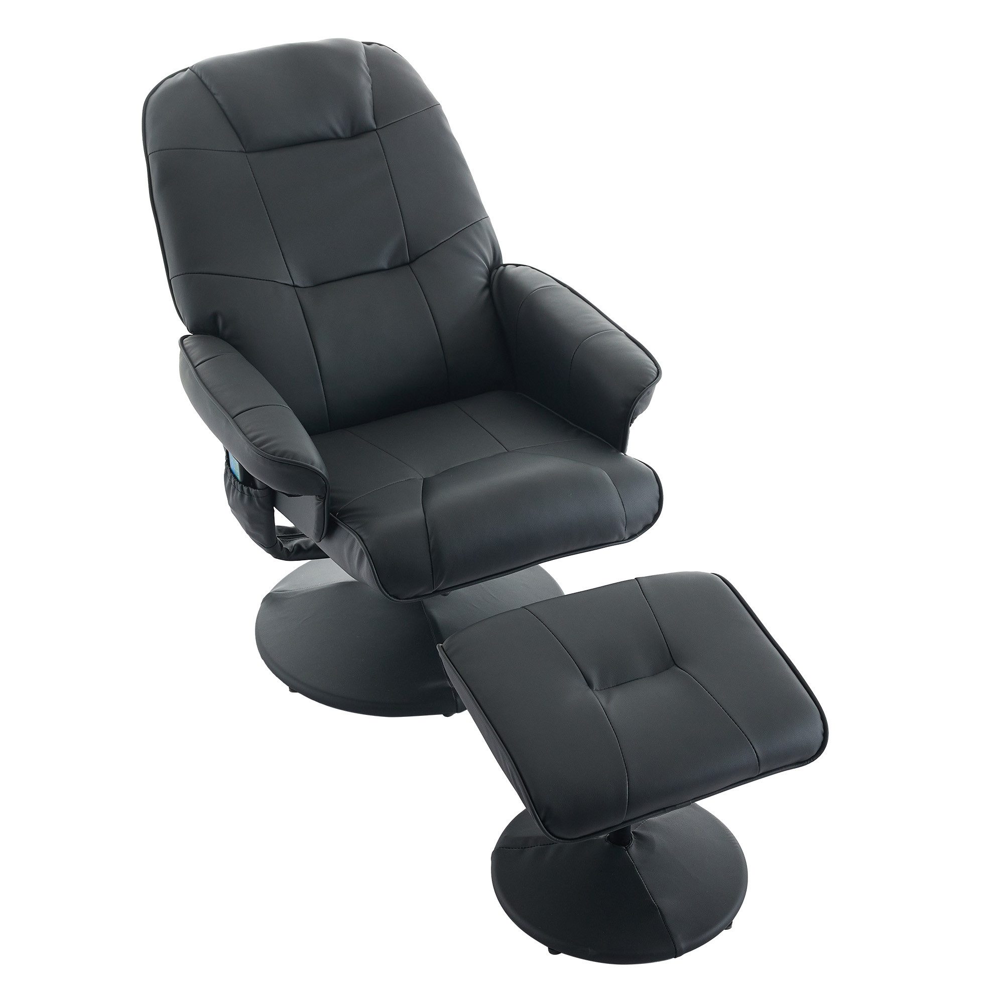 i@home Relaxsessel (2-St., Relaxsessel inkl. Hocker), 360° Drehung, ergonomisch, PU-Leder