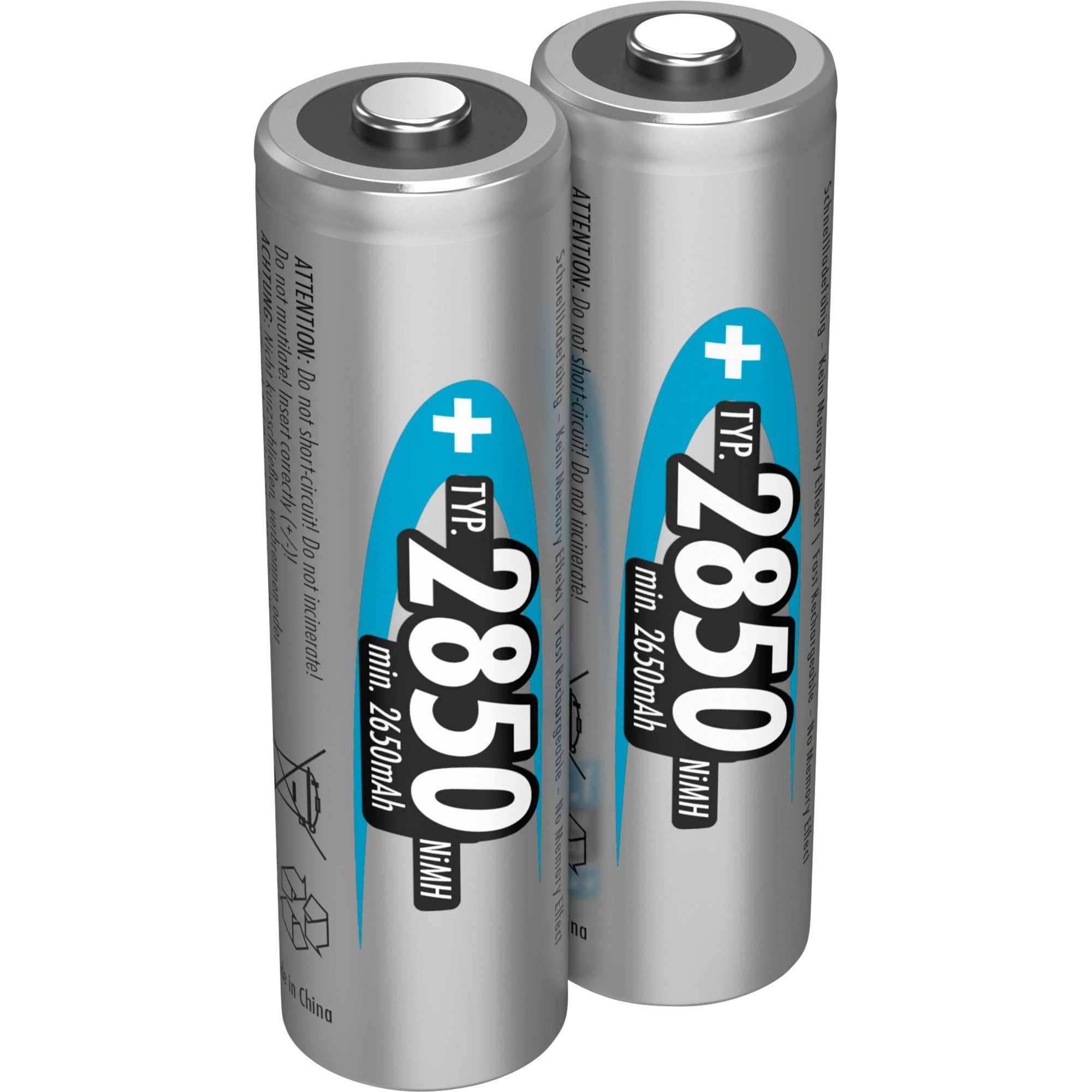 ANSMANN AG Ansmann 2850mAh, Akku, (2x AA (Mignon) Akku (1,2 V V)