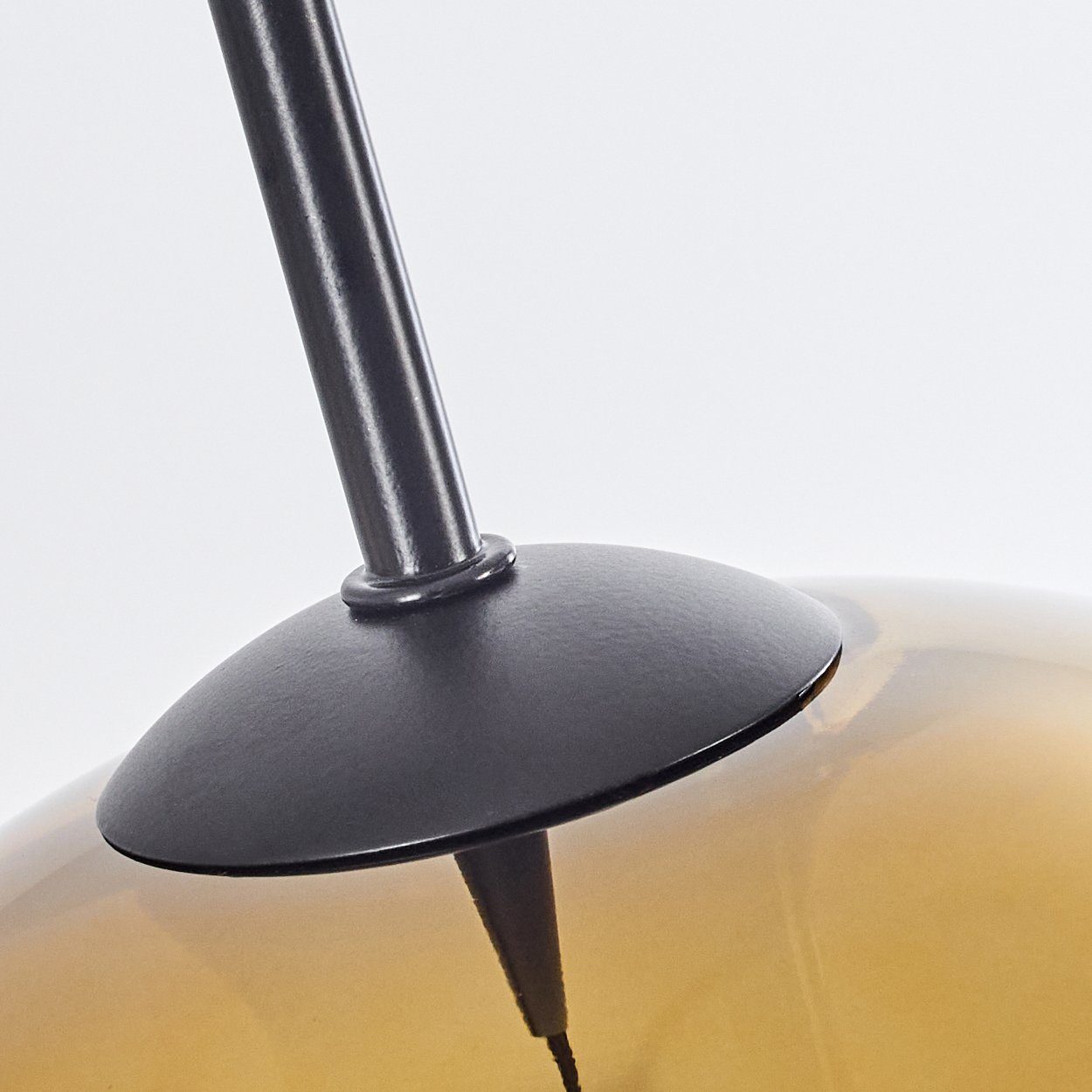 Schirmen Hängelampe »Cesaro« aus Metall/Glas Hängeleuchte Schwarz/Goldfarben/Klar, in Glas, mit Leuchtmittel, ohne E27 hofstein