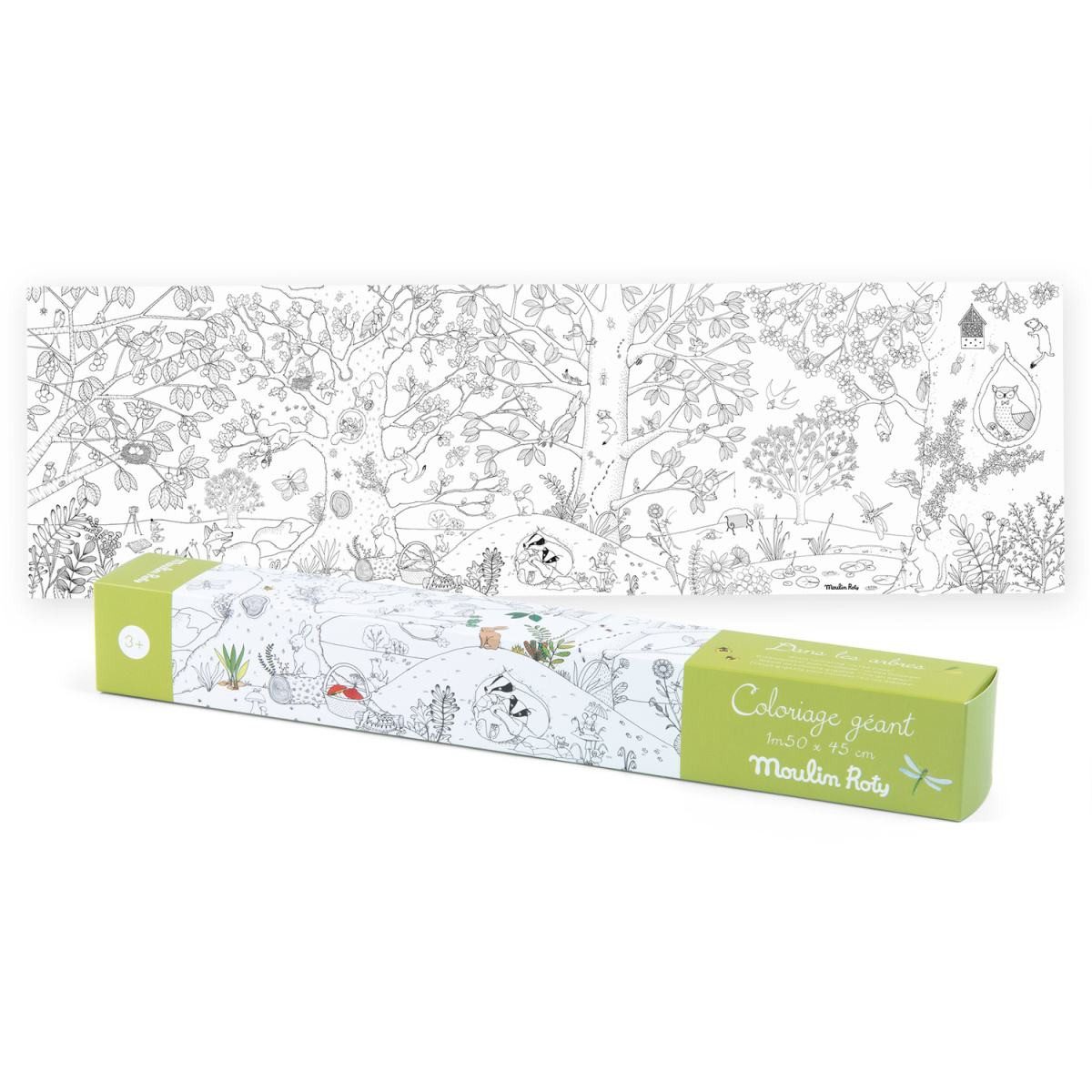 Moulin Roty Malvorlage Riesiges Ausmalposter Le botaniste Ausmalbild 150x45cm