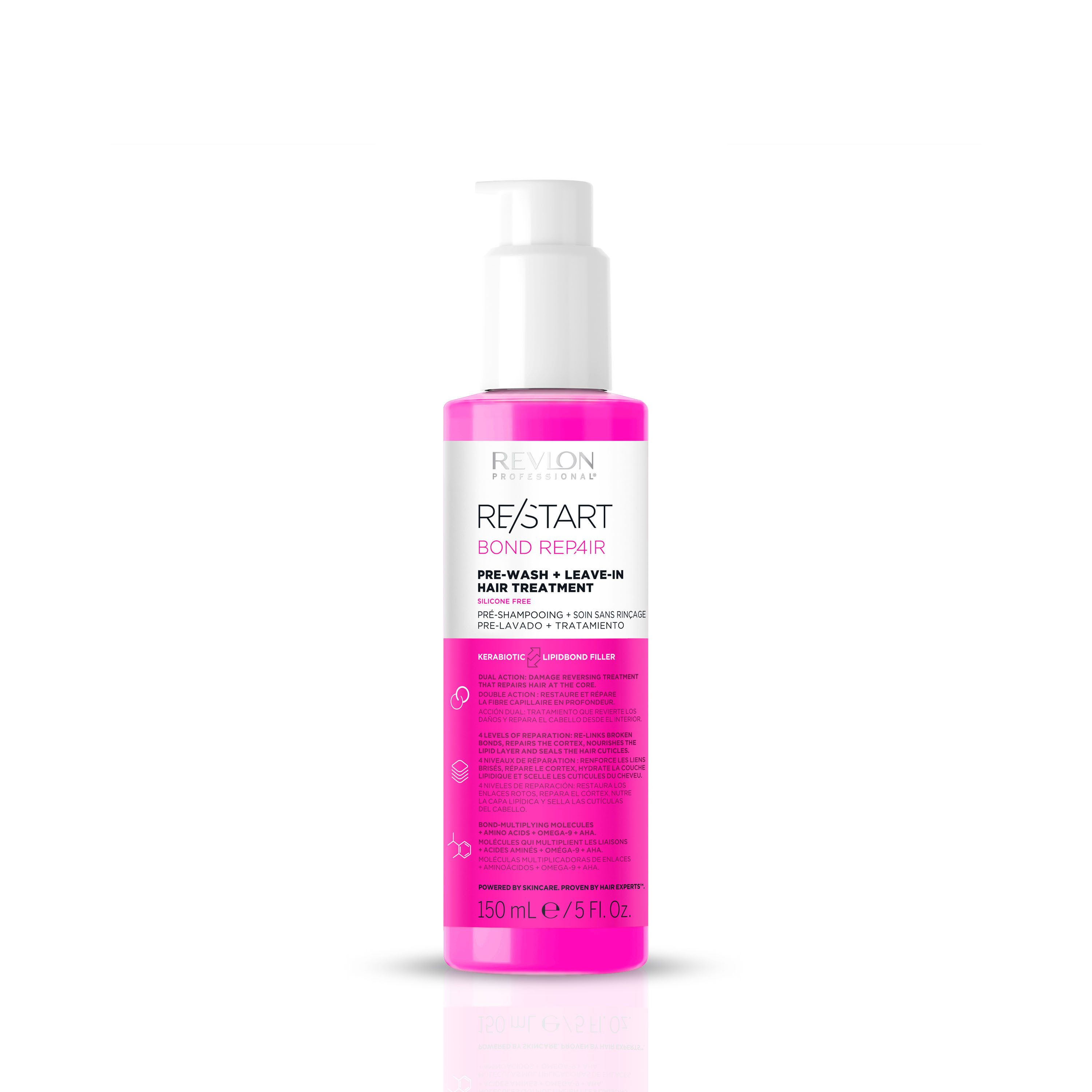 REVLON PROFESSIONAL Haarkur BOND REPAIR Pre-Wash + Leave-in Hair Treatment 150ml, 1-tlg., Vegan, 4-in-1-Technologie, Silikonfrei