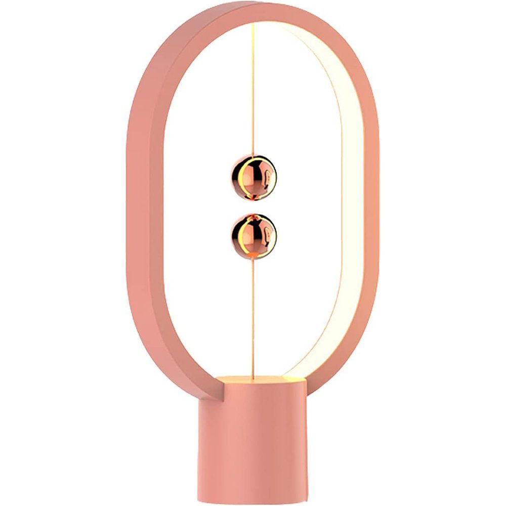 LED USB-betrieben Balance Magnetschalter Mode Rosa Lampe Schreibtischlampe Rosnek LED Nachttisch Licht, Tischleuchte