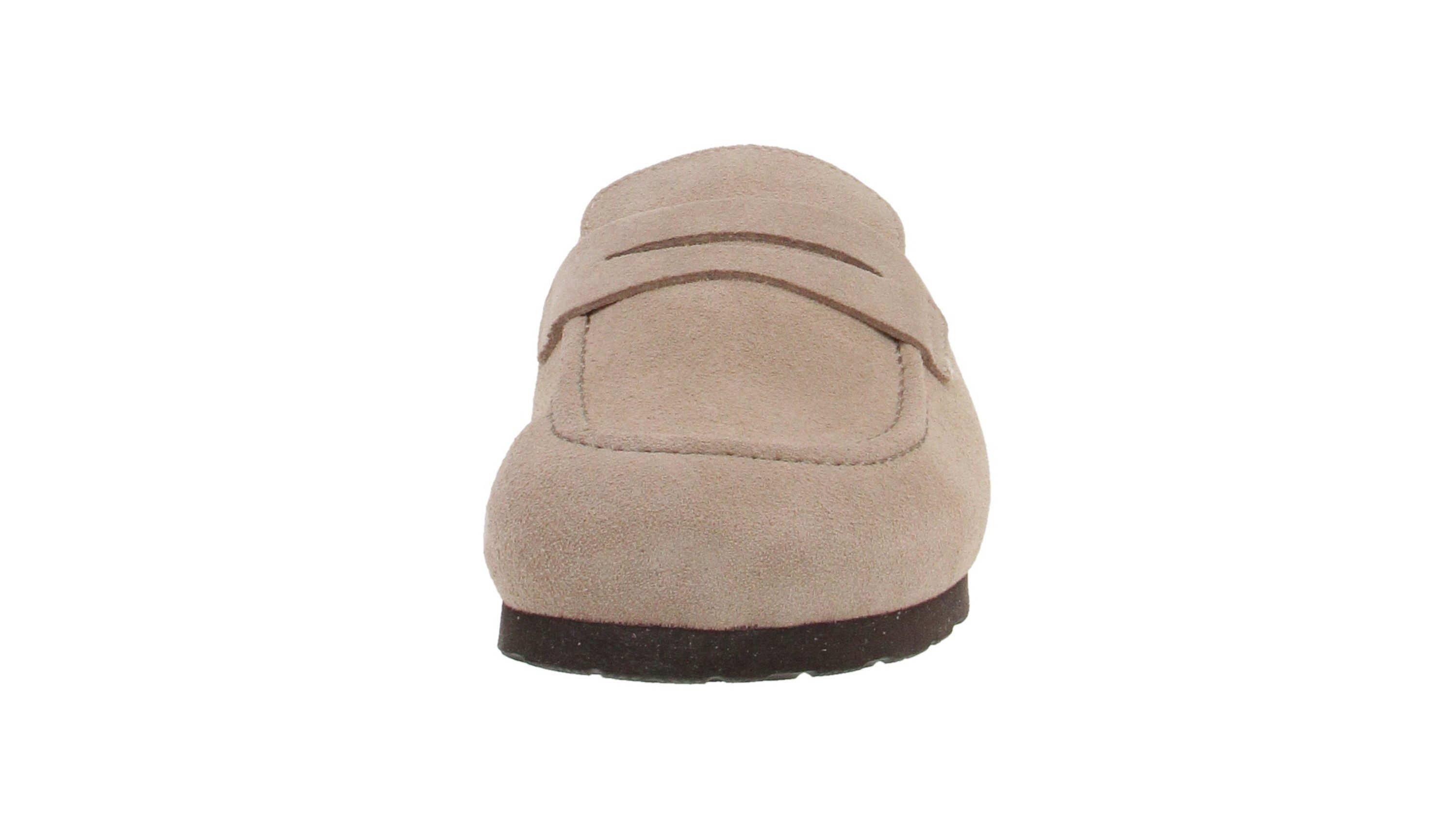 GENUINS Genuins G104612 Lois Velour - Damen Schuhe Hausschuhe - Taupe Hausschuh