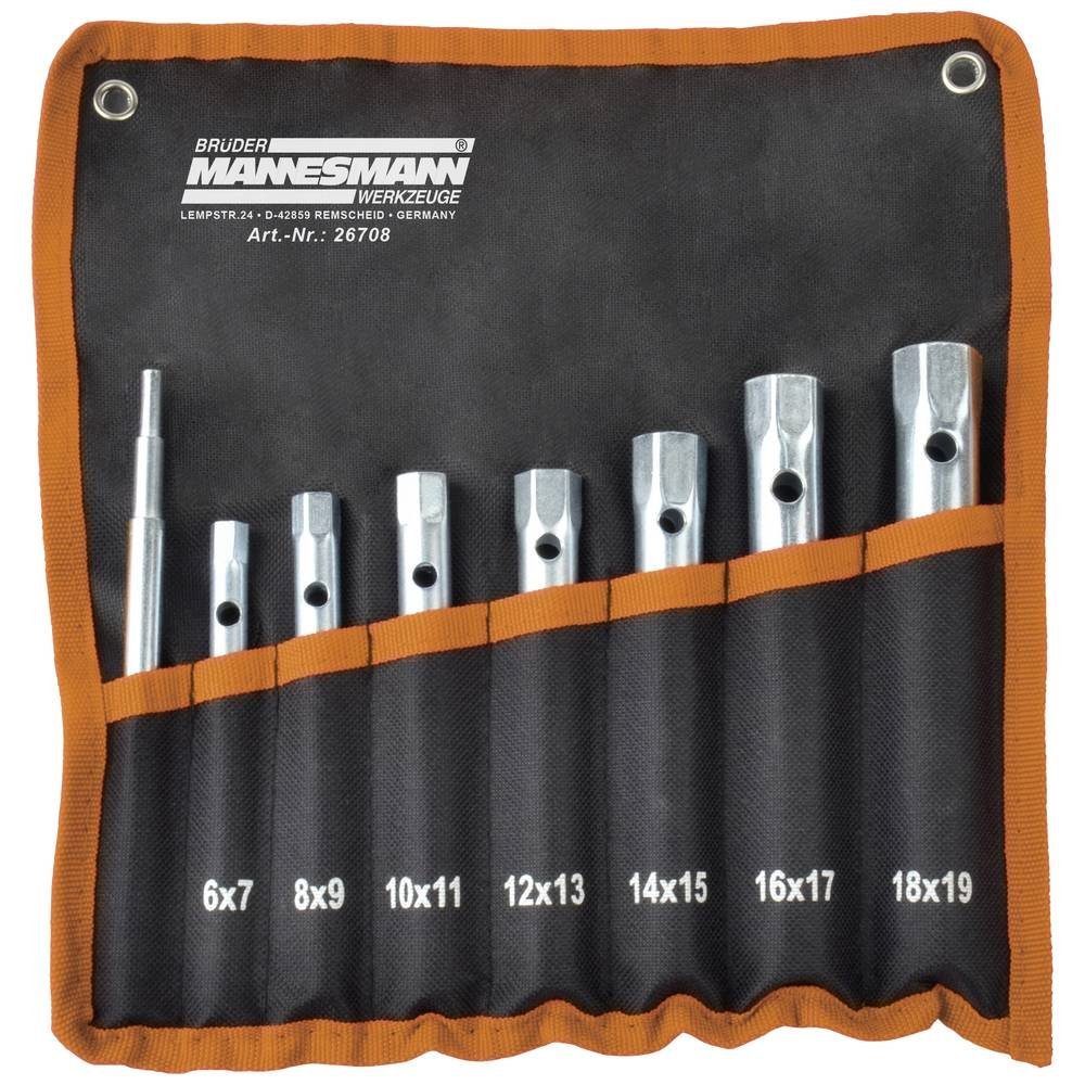 Brüder Mannesmann Werkzeuge Steckschlüssel Rohrsteckschlüsselsatz 8-teilig | Steckschlüssel