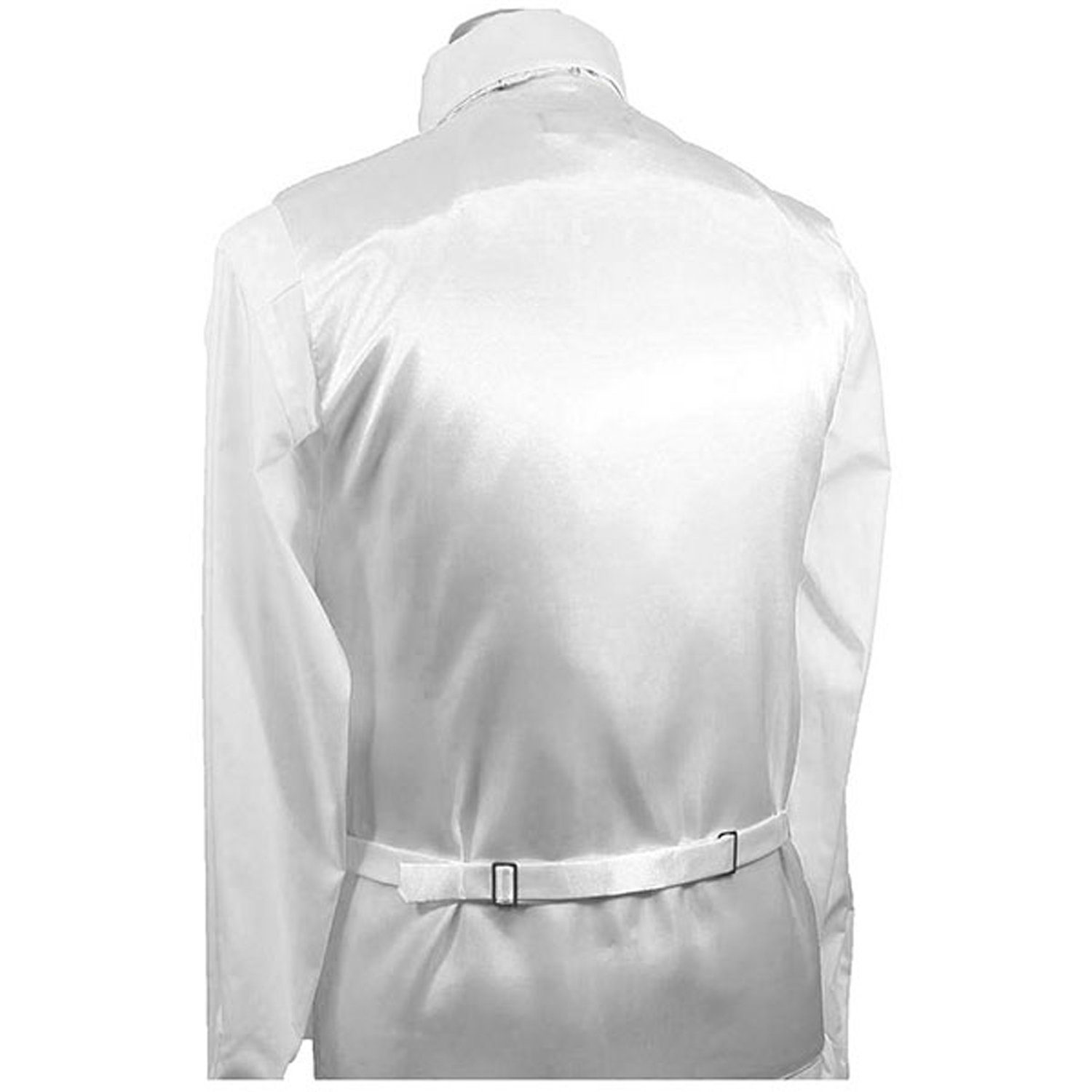 Paul Malone Anzugweste Herren Hochzeitsweste mit Plastron - Barock florale (Set, 2-tlg., mit Weste und Plastron) Hochzeitsmode weiß V43 – Bild 3 von 5