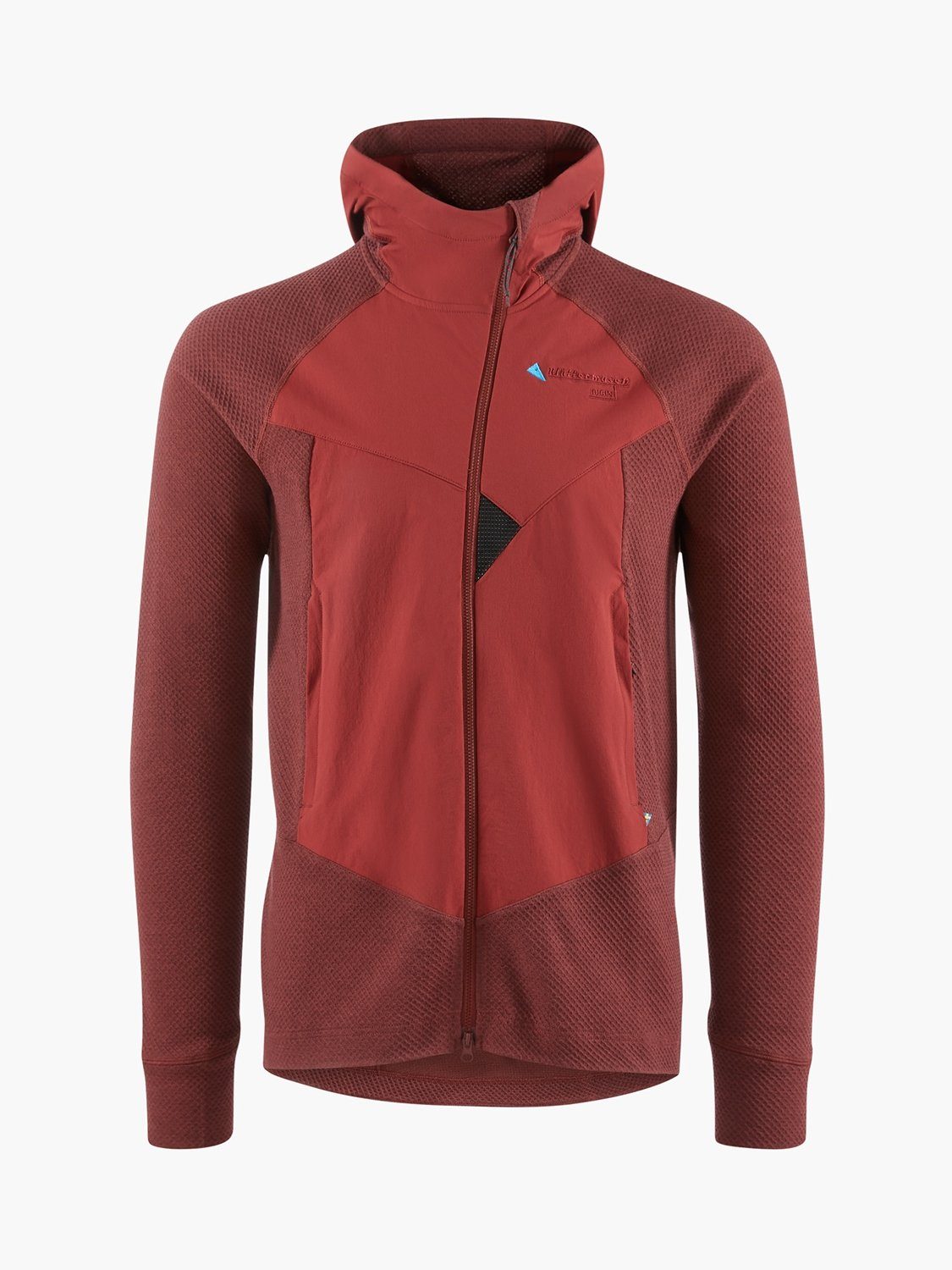 - Fleecejacke Herren Kapuzen-Sweater Klättermusen Norna® Red-Rose aus für Madder Red Hugin